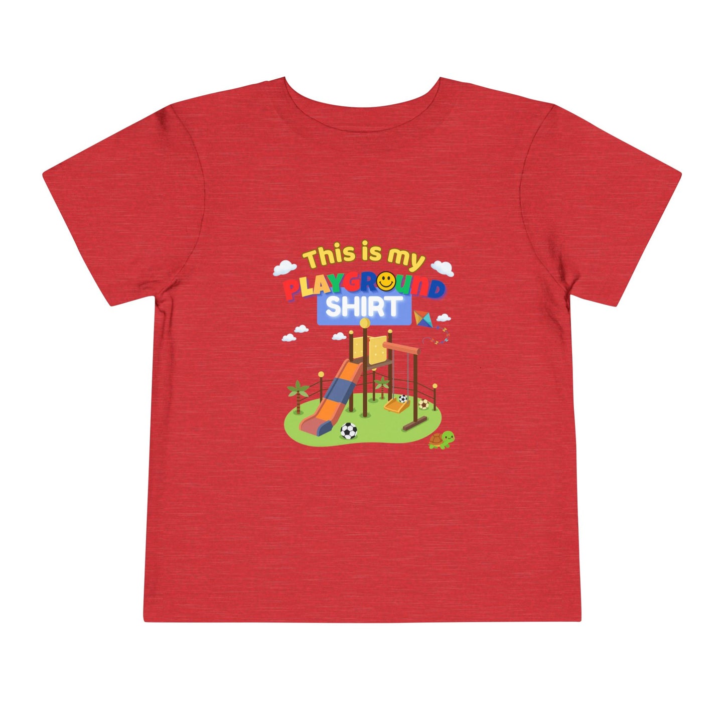 Playground Illustration Toddler Tee | Kids Slide Park Shirt