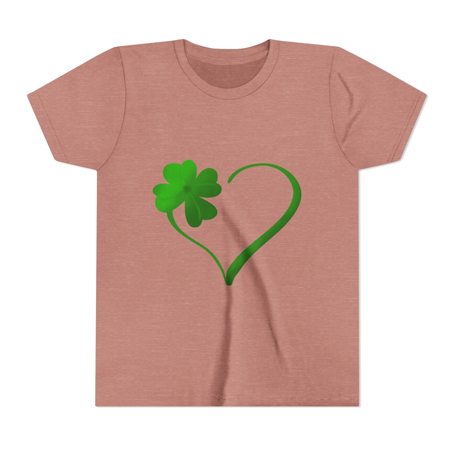Shamrock Heart Youth Tee | St. Patrick's Day Clover Kids Shirt