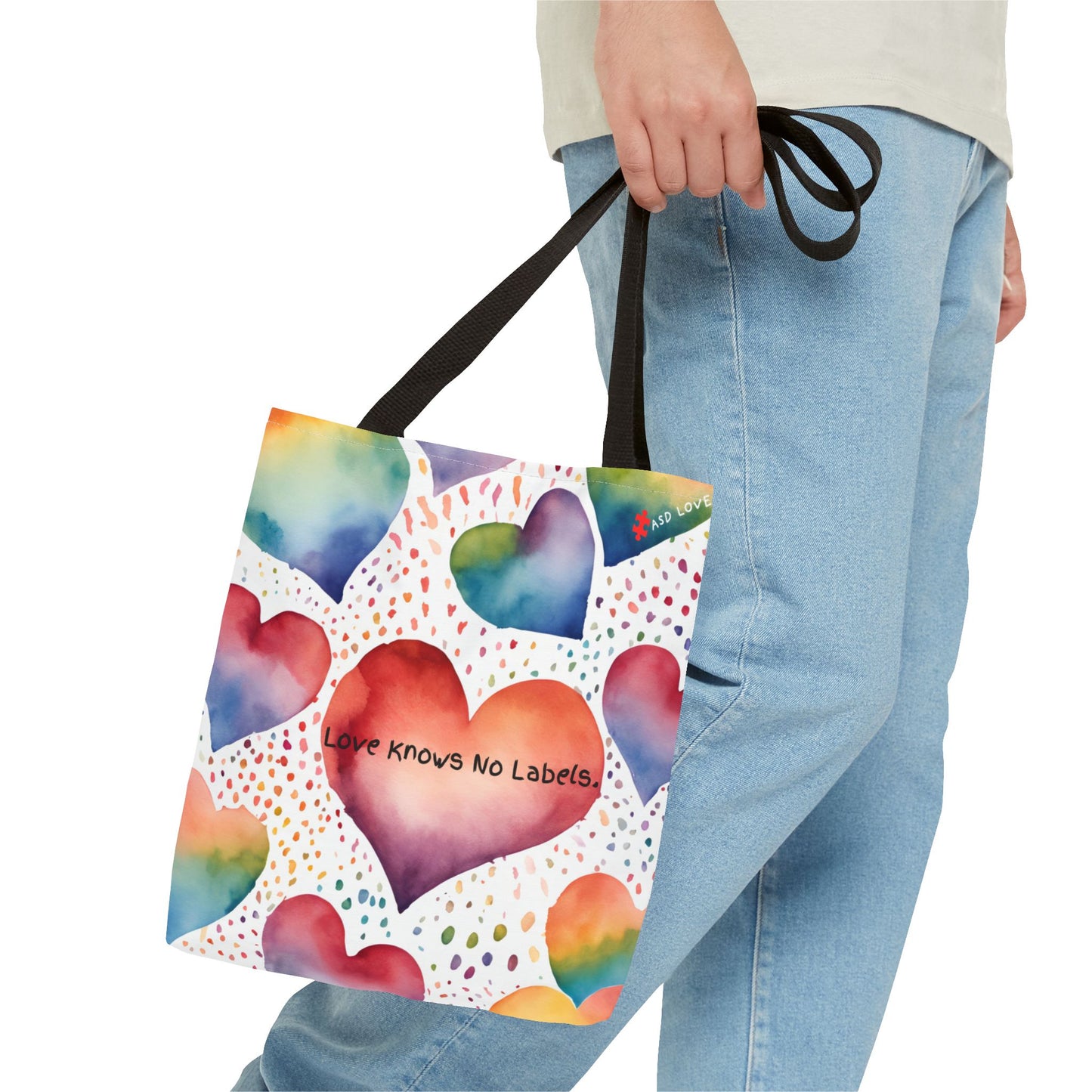 Love Knows No Labels Heart Balloons Tote Bag - Rise Above Division