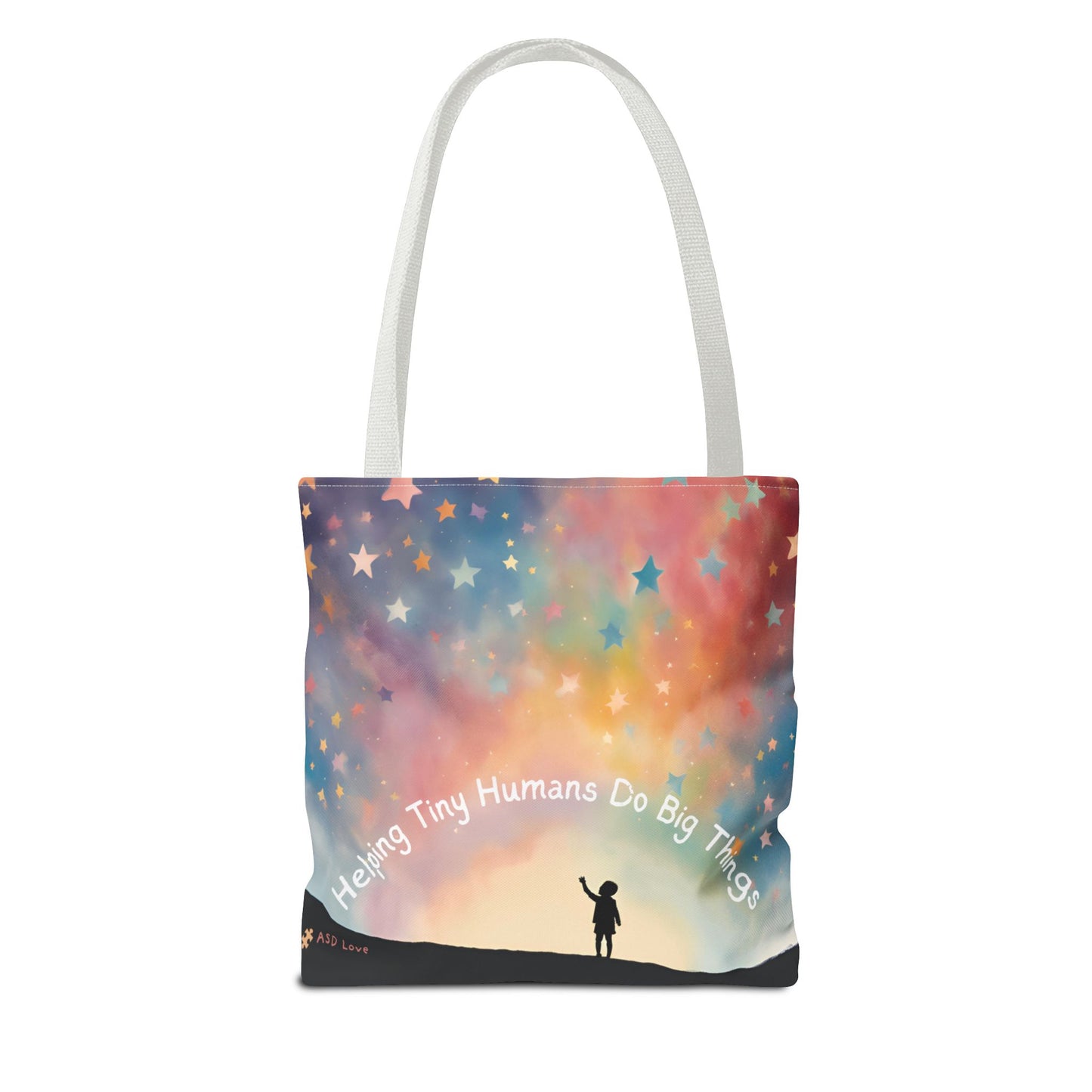 Helping Tiny Humans Do Big Things Tote - Inspiring Kids to Reach for the Stars