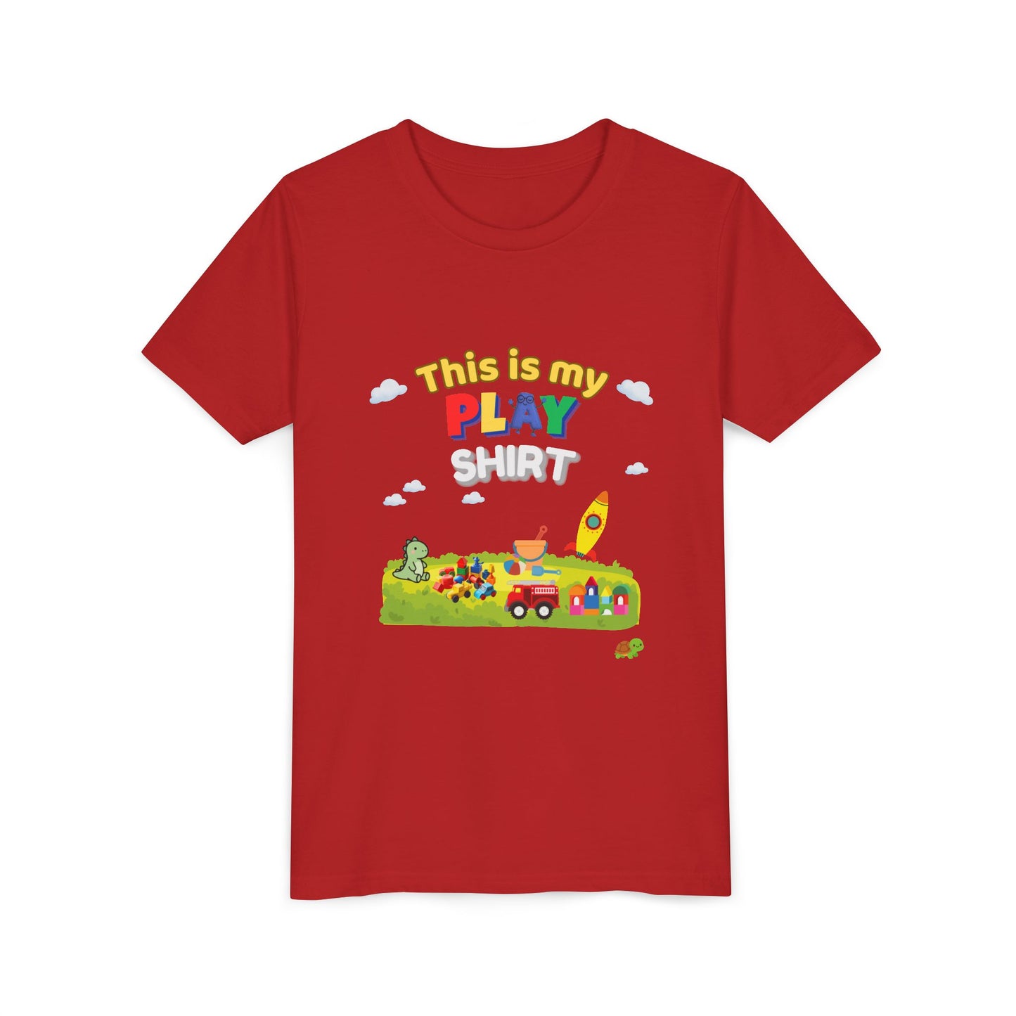 This is My Play Shirt Youth Tee | Toy Rocket, Blocks, Truck Kids Shirt