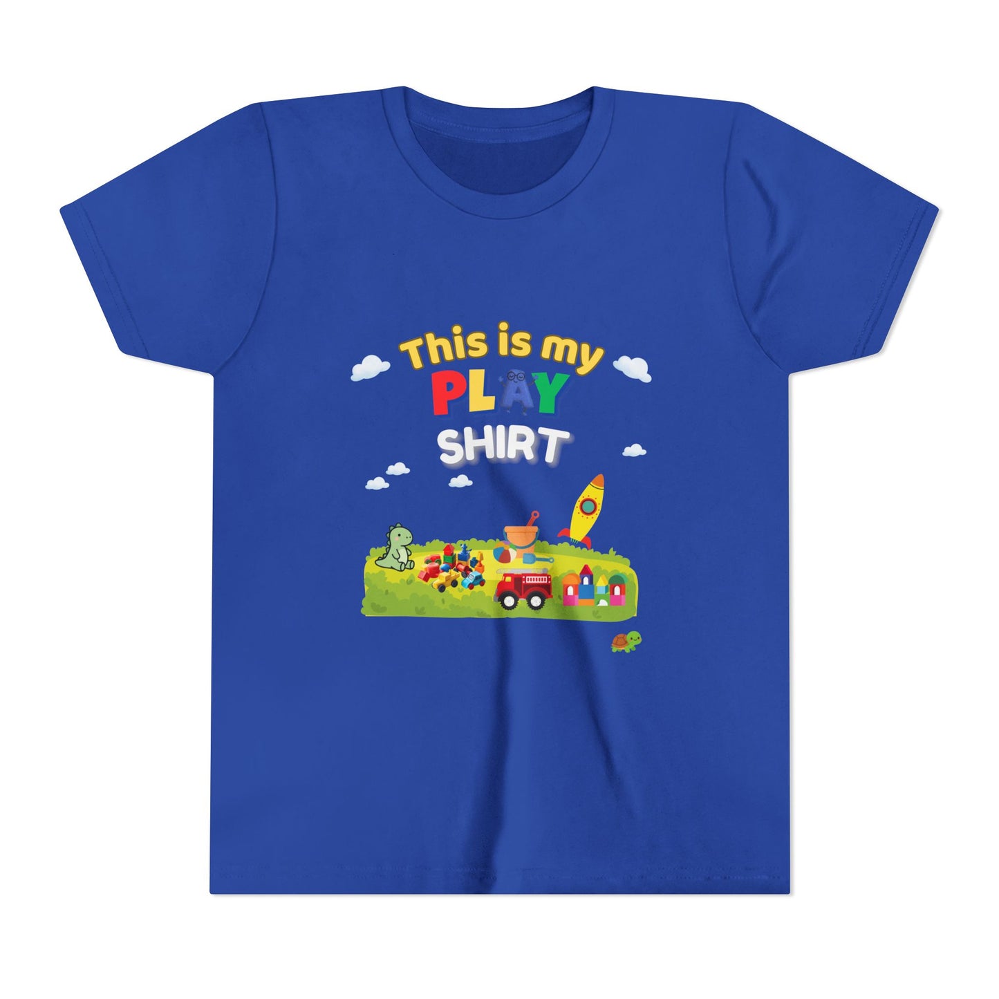 This is My Play Shirt Youth Tee | Toy Rocket, Blocks, Truck Kids Shirt