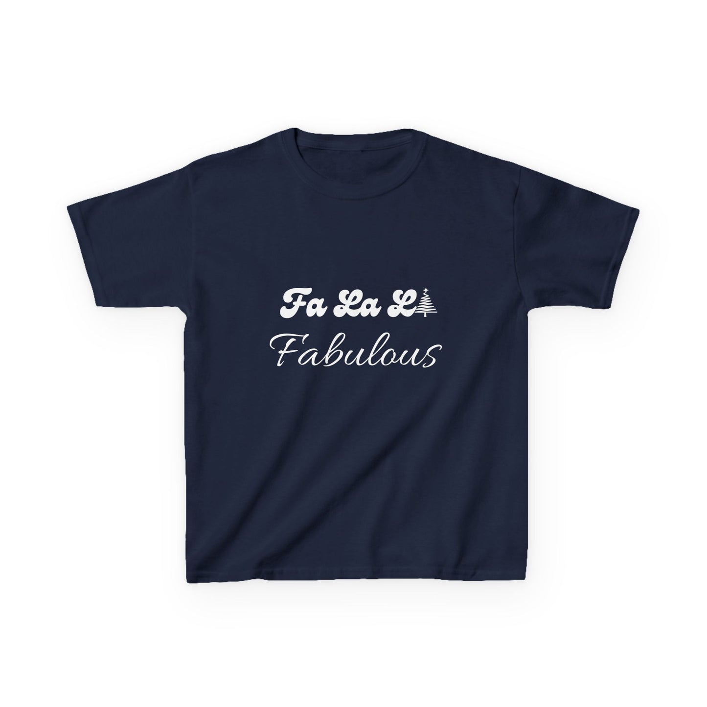 Fa La LA Fabulous Kids Tee - Fun Christmas Shirt for Boys and Girls