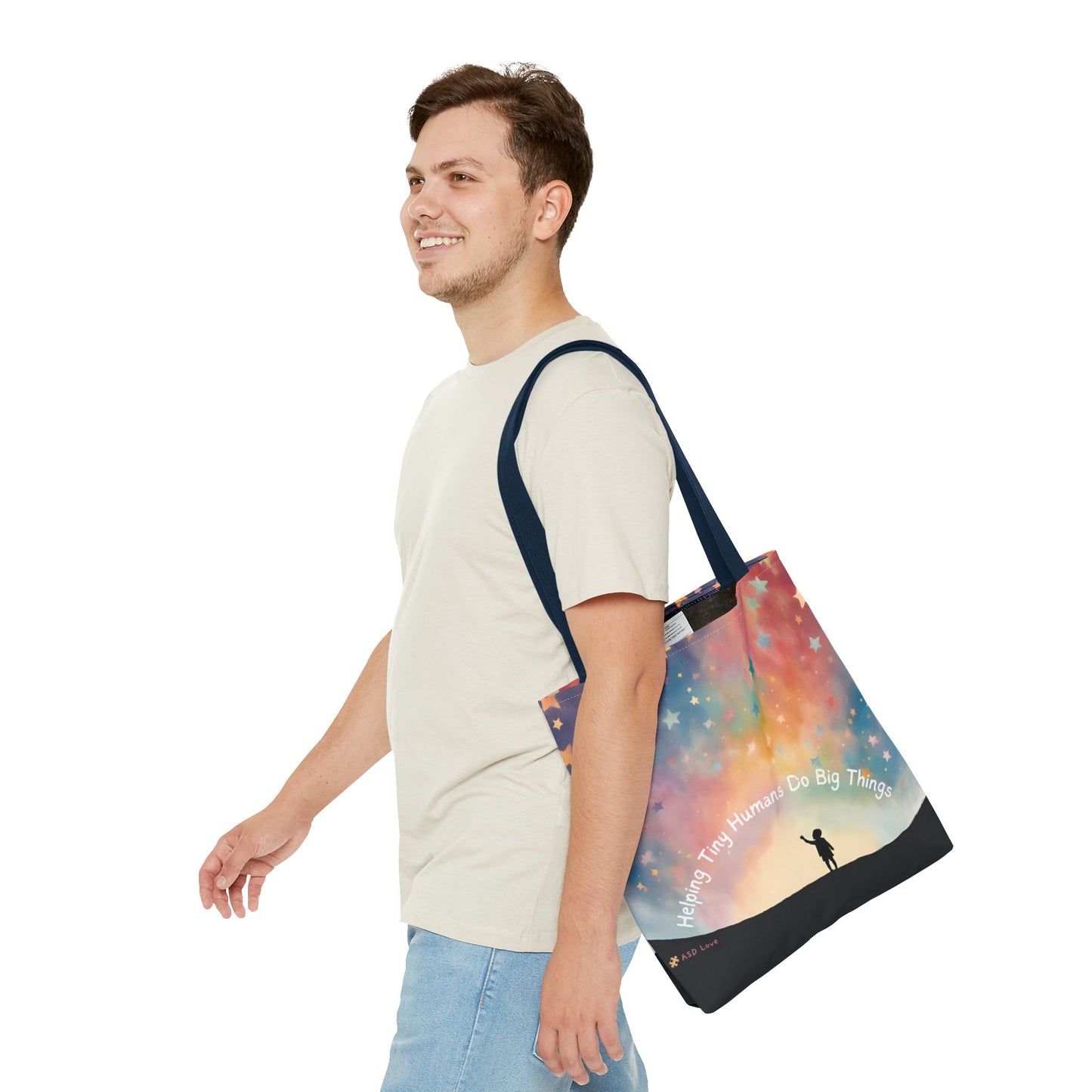 Helping Tiny Humans Do Big Things Tote - Inspiring Kids to Reach for the Stars