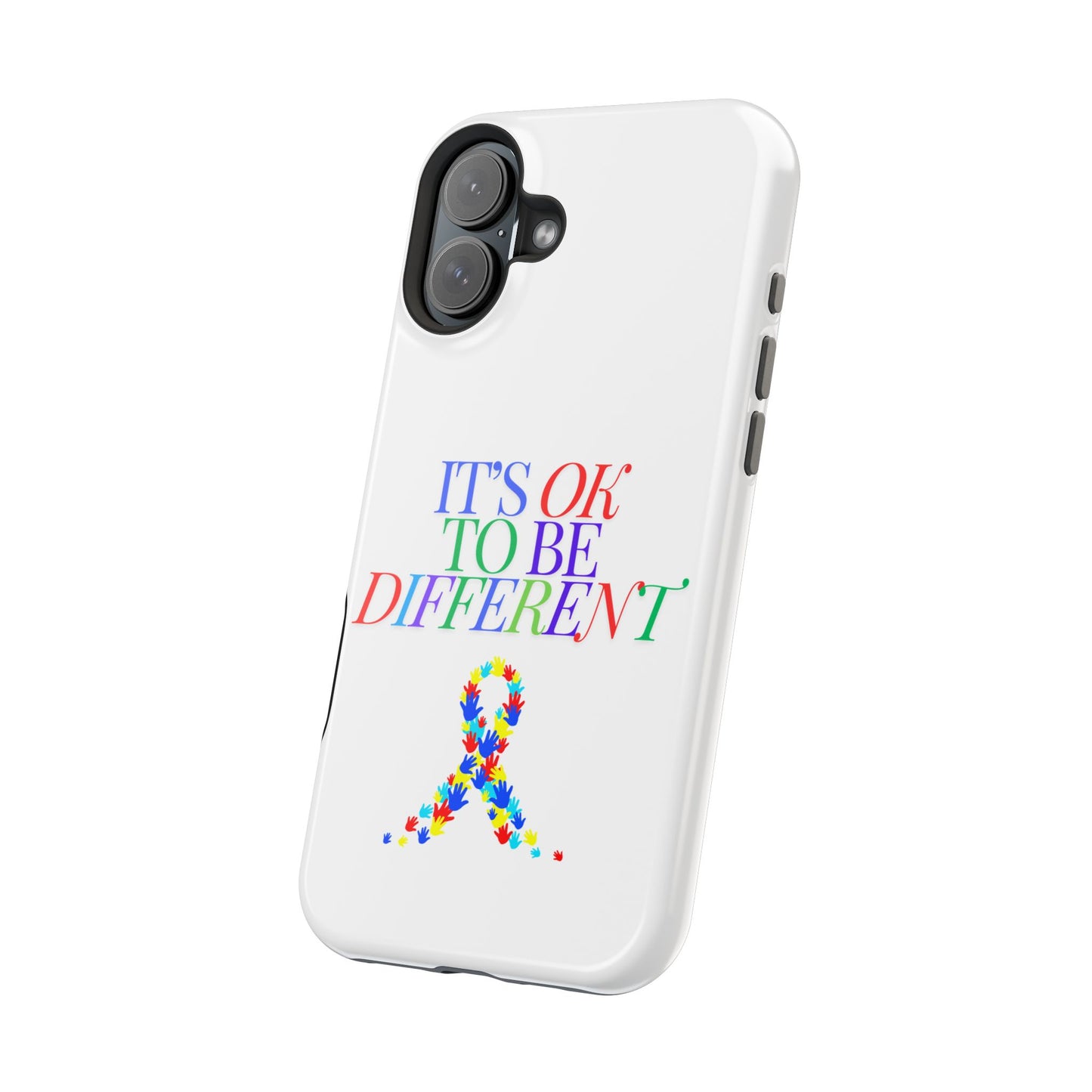 Autism Support Ribbon: It's Okay to Be Different - ASD Awareness Phone Case