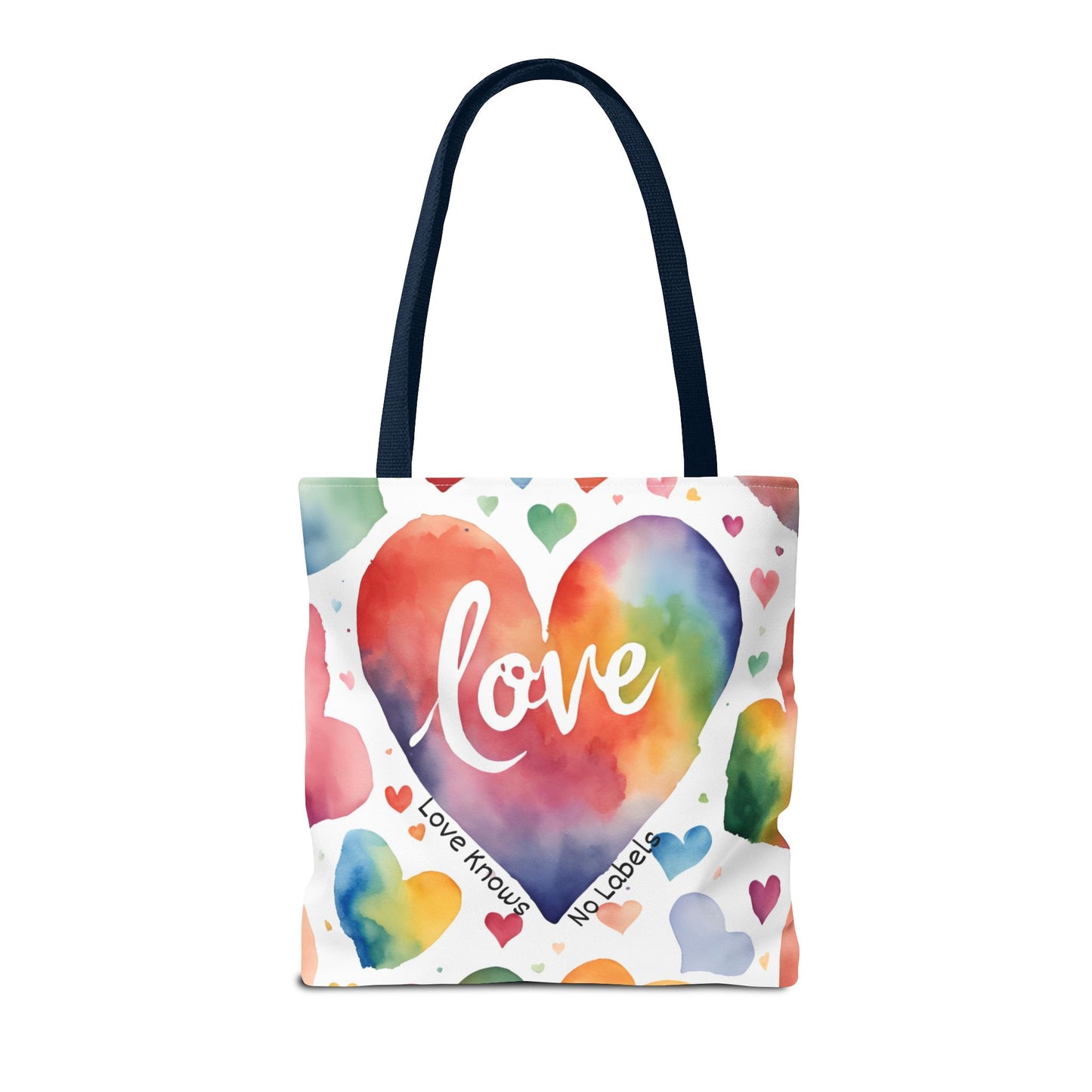 Love Knows No Labels - Hearts, Hearts, Hearts Tote Bag - Embrace Every Difference