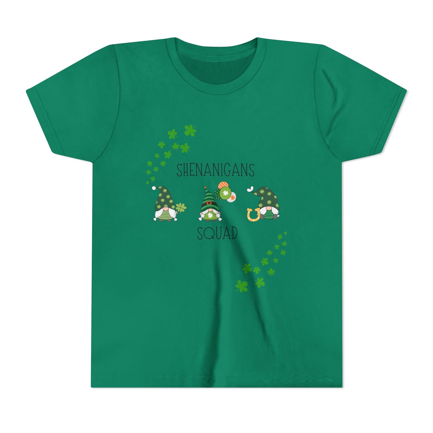 Shenanigans Squad Gnomes Youth Tee | St. Patrick's Day Shamrock Kids Shirt