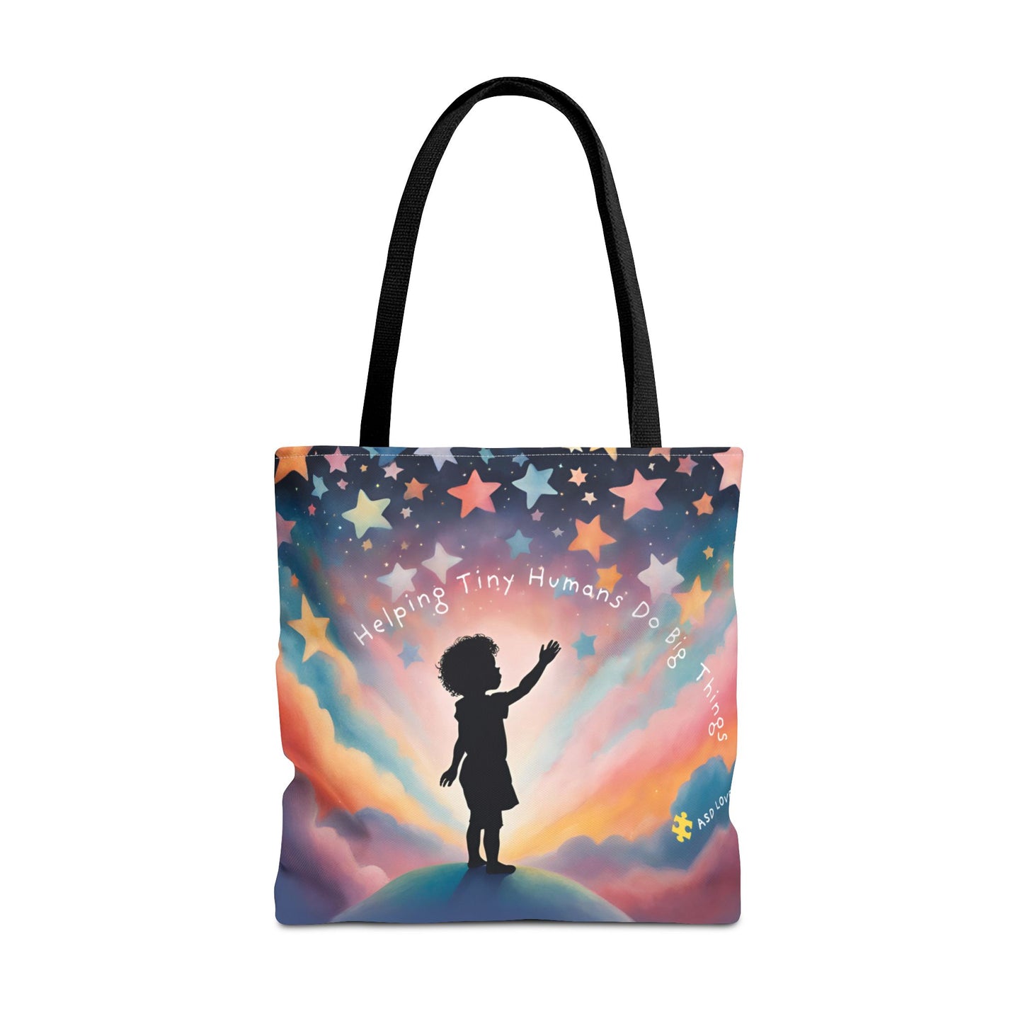 Helping Tiny Humans Do Big Things Tote - Inspiring Kids to Reach for the Stars