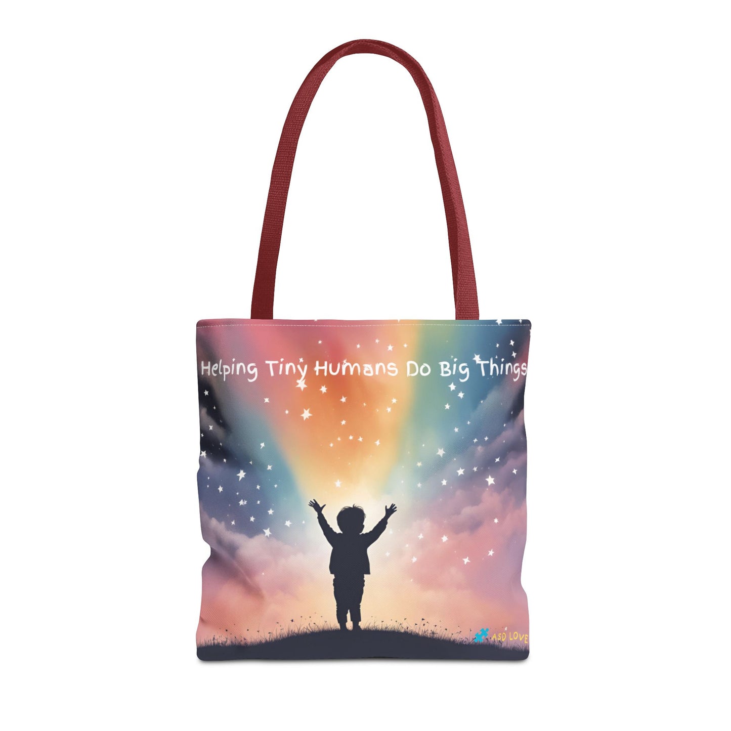 Helping Tiny Humans Do Big Things Tote - Inspiring Kids to Reach for the Stars