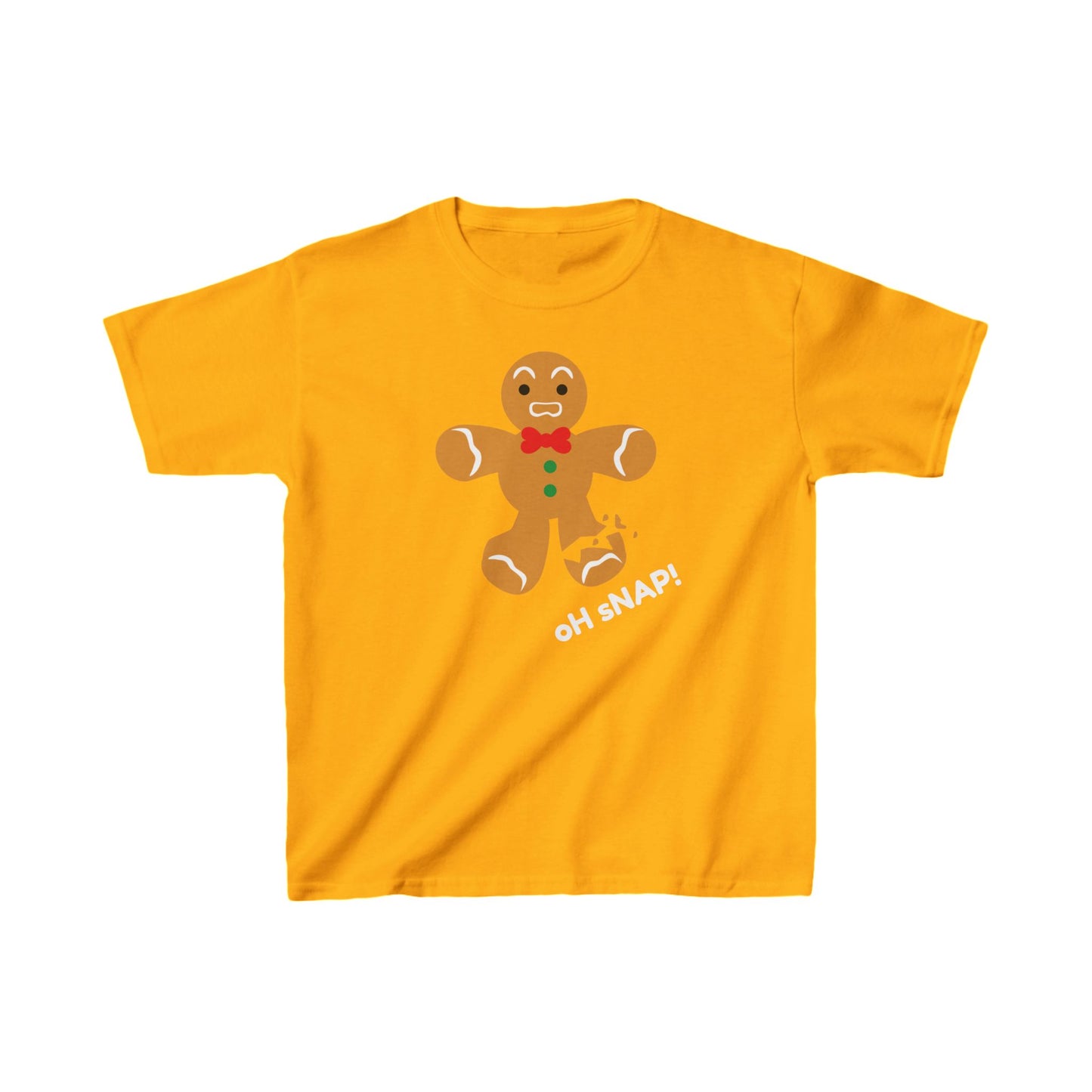 Oh Snap! Broken Gingerbread boy Kids Tee - Funny Holiday Shirt for Christmas and Gingerbread Fans