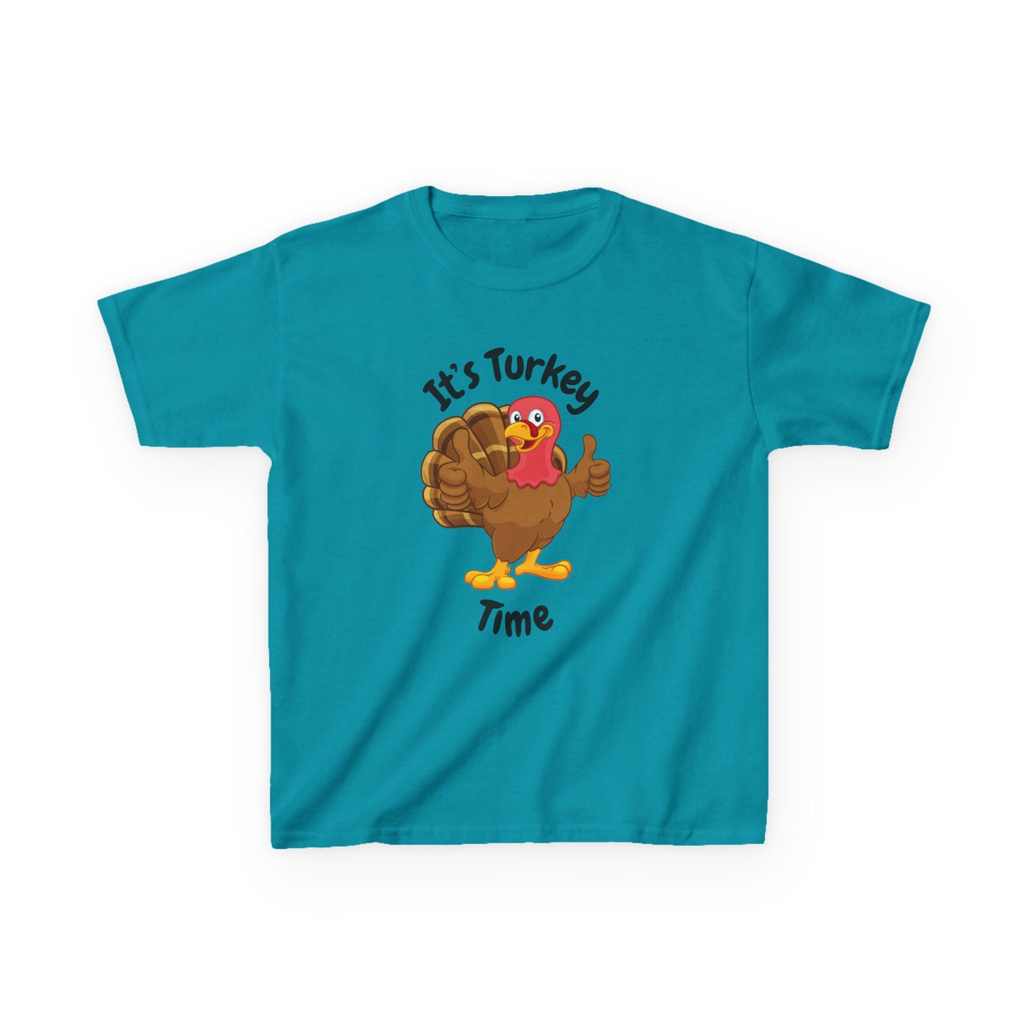 It's Turkey Time Kid Tee - Fun Thanksgiving Shirt for Boys and Girls