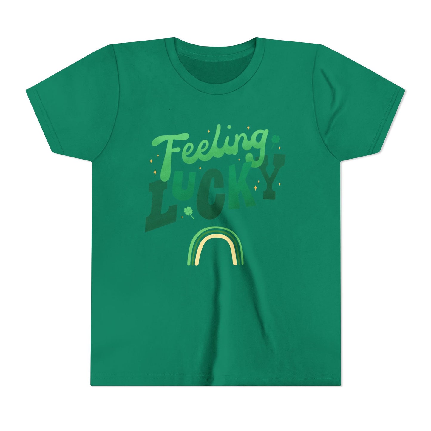 Feeling Lucky rainbow Youth Tee | St. Patrick's Day kids shirt