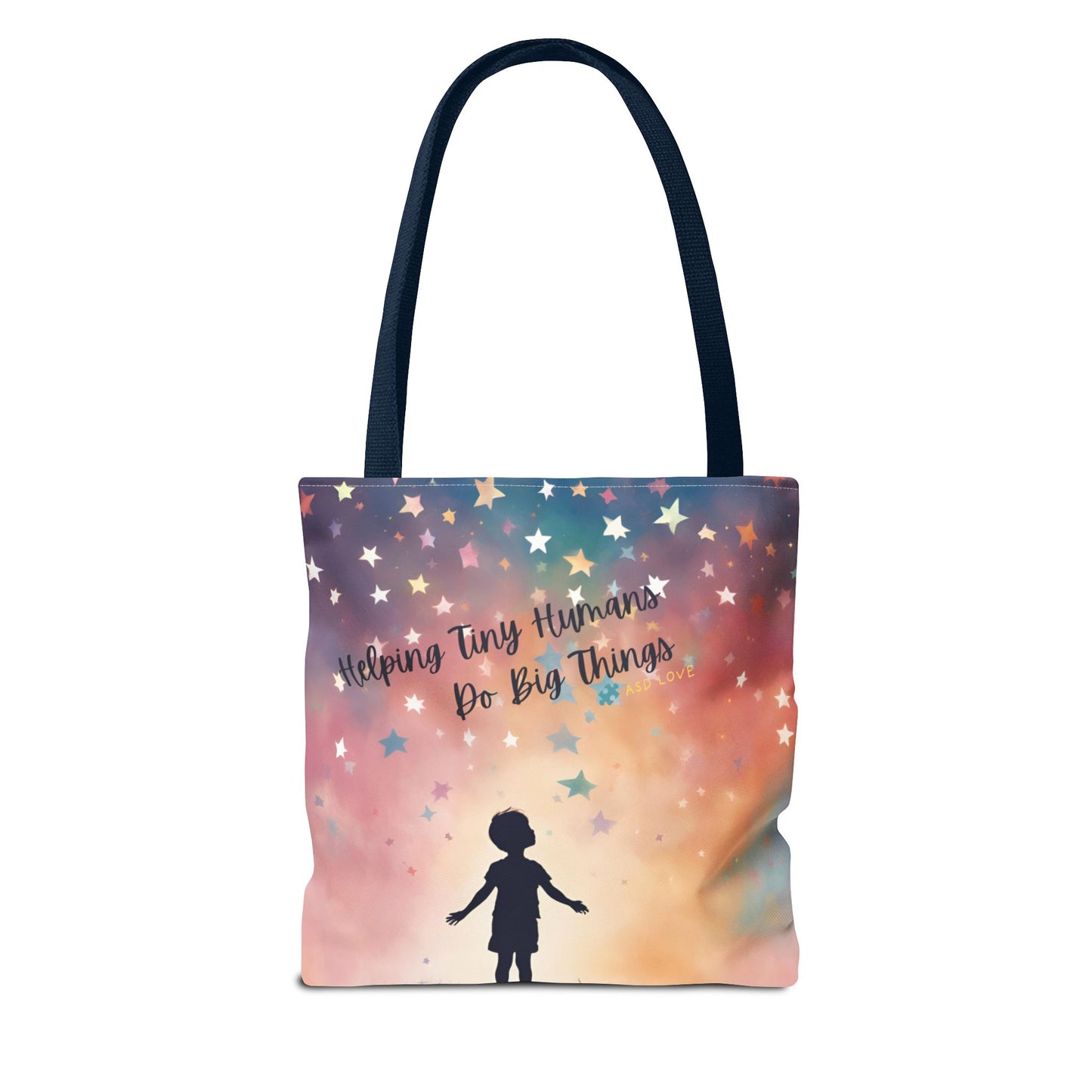 Helping Tiny Humans Do Big Things Tote - Inspiring Kids to Reach for the Stars
