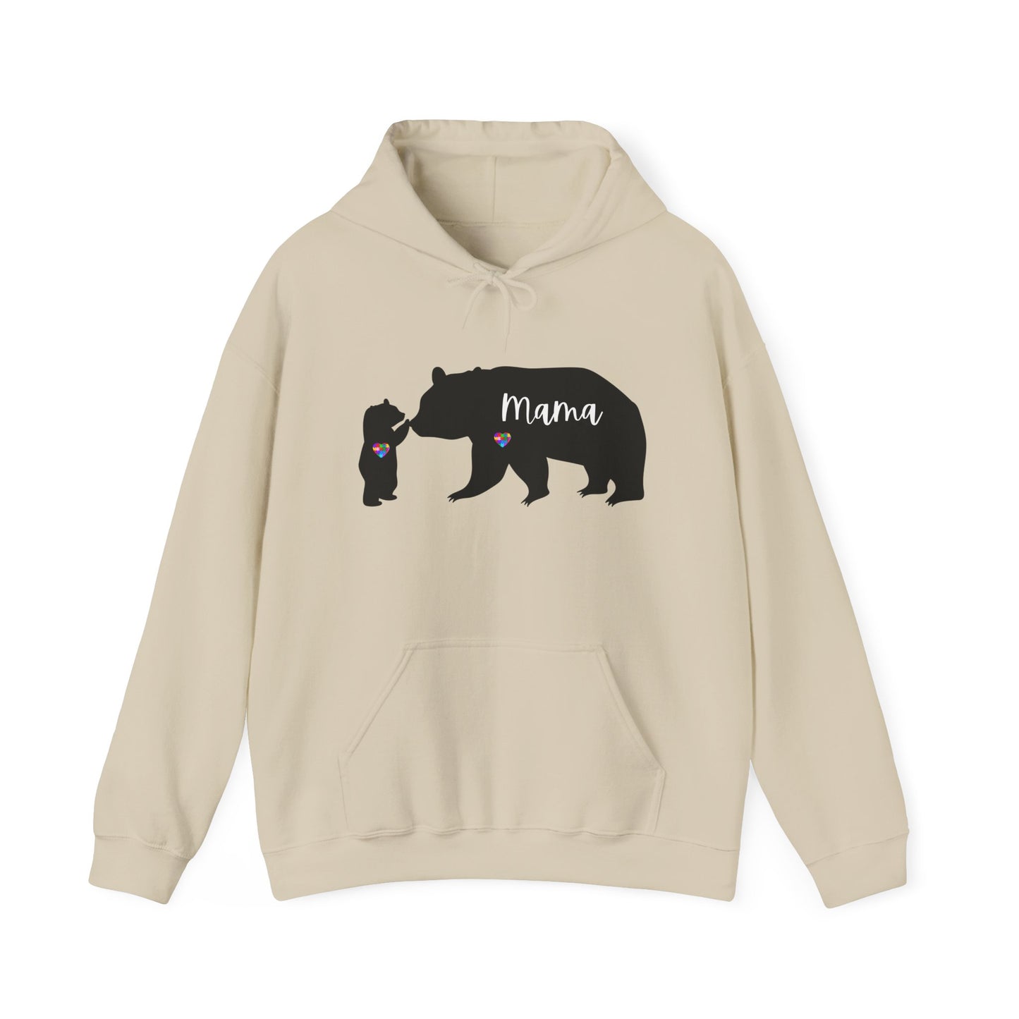 Autism Mama Bear & Baby Bear Hoodie, Unisex Sweatshirt for Moms, Cute Mama Bear Gift
