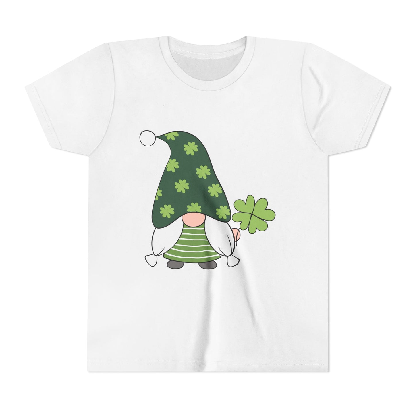 Shamrock Gnome Youth Tee | St. Patrick's Day Clover Kids Shirt