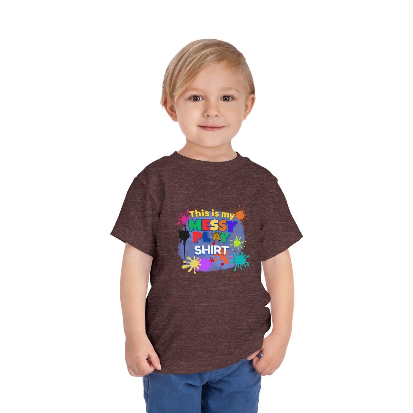 Messy Play Paint Splatter Toddler Tee | "This is my messy play shirt"