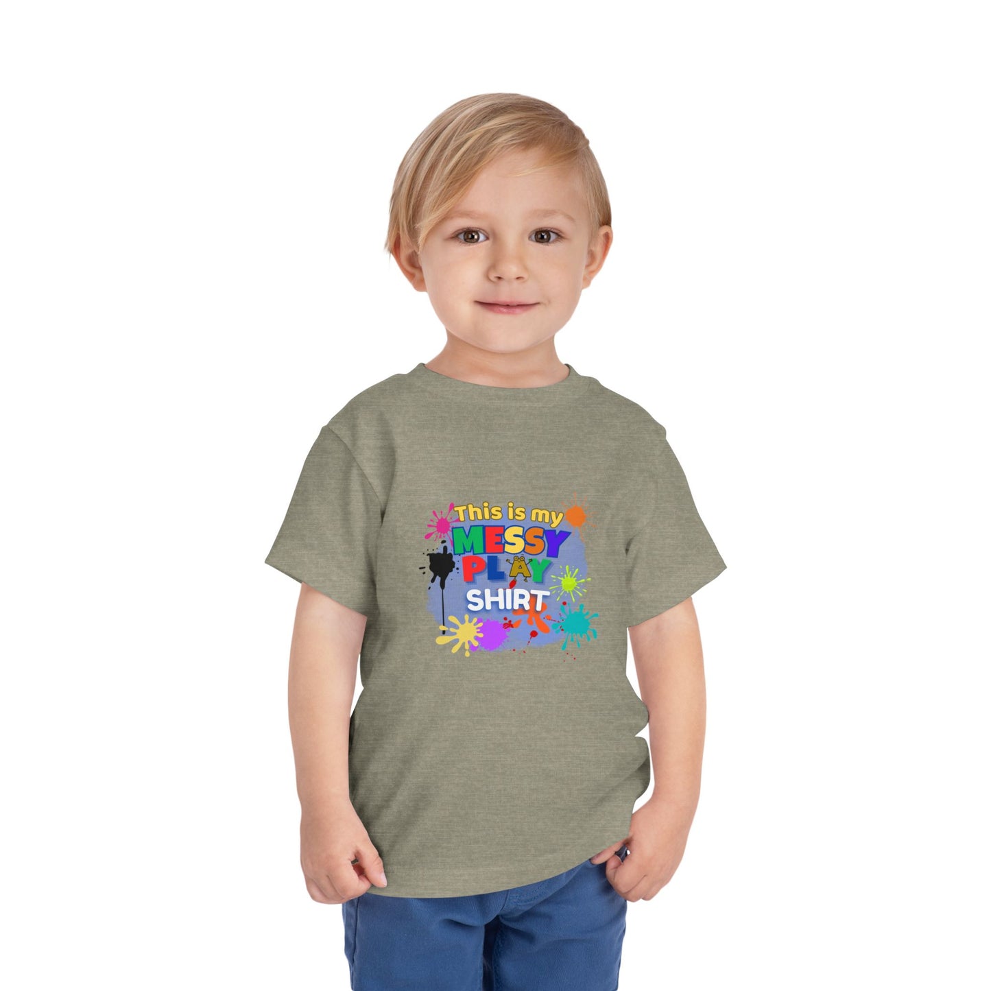 Messy Play Paint Splatter Toddler Tee | "This is my messy play shirt"