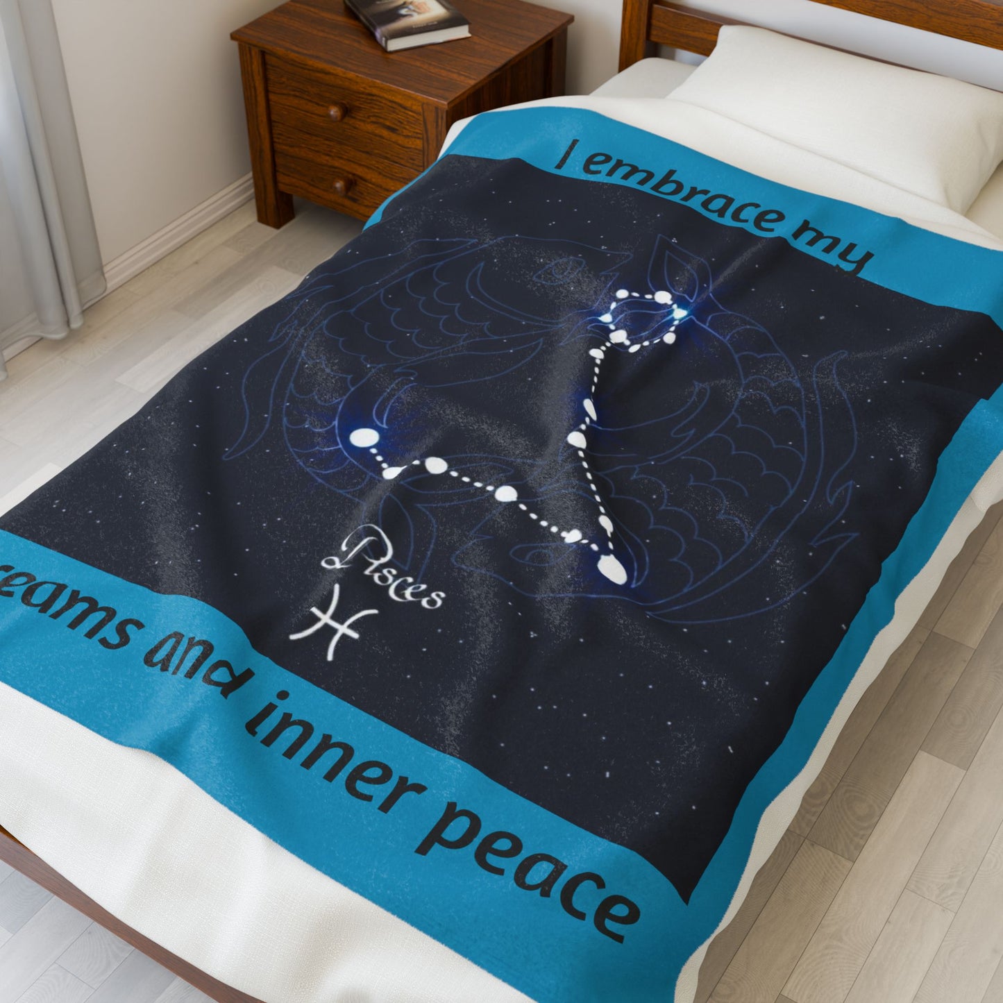 Pisces Constellation Blanket - "I Embrace My Dreams and Inner Peace"