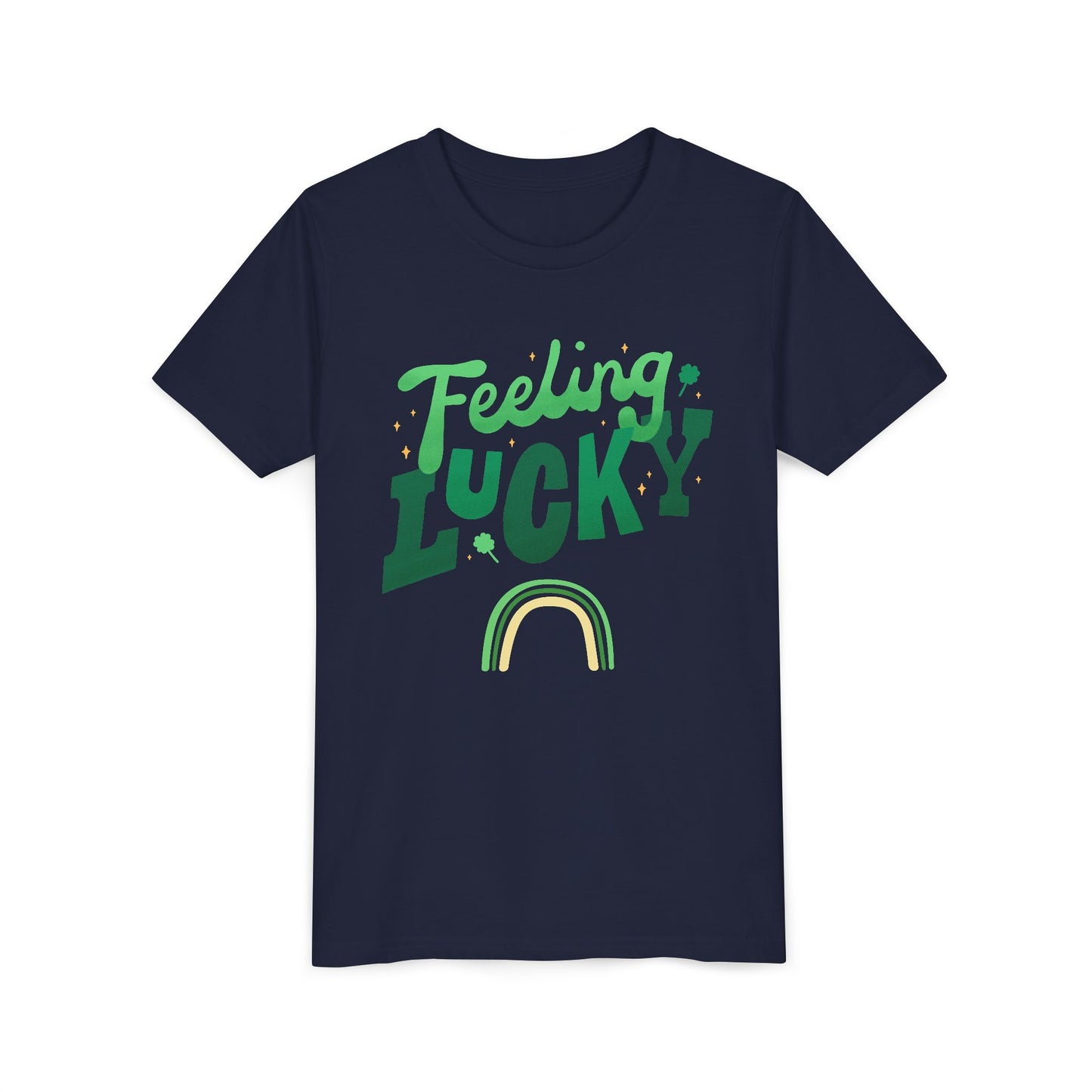 Feeling Lucky rainbow Youth Tee | St. Patrick's Day kids shirt