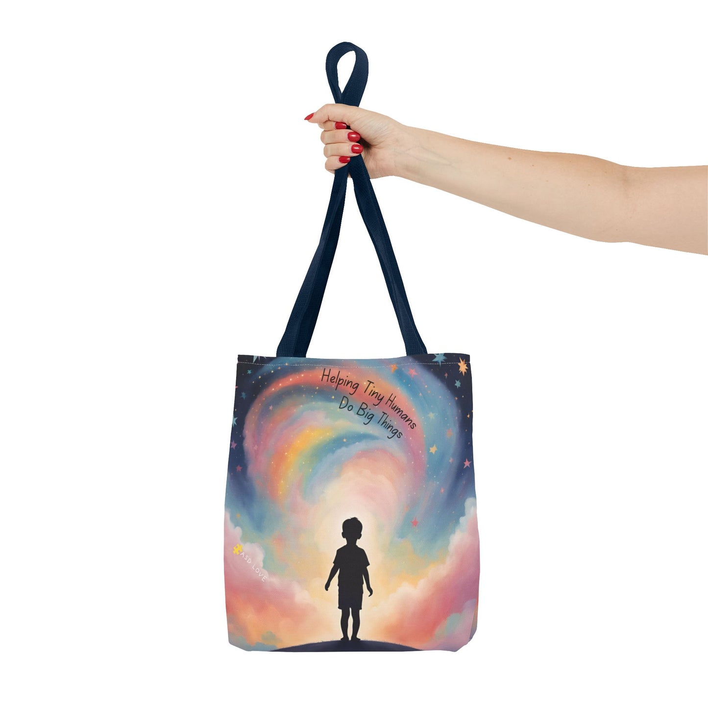 Helping Tiny Humans Do Big Things Tote - Inspiring Kids to Reach for the Stars