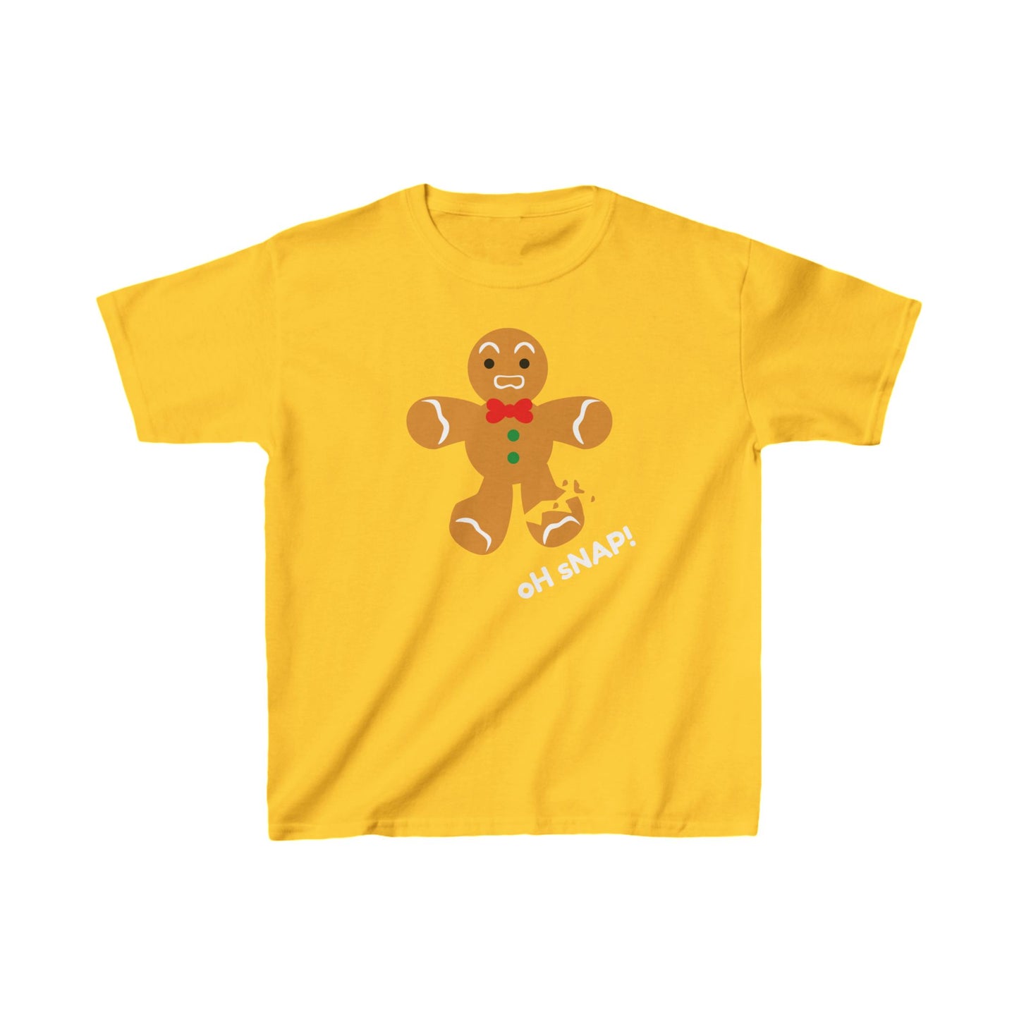 Oh Snap! Broken Gingerbread boy Kids Tee - Funny Holiday Shirt for Christmas and Gingerbread Fans