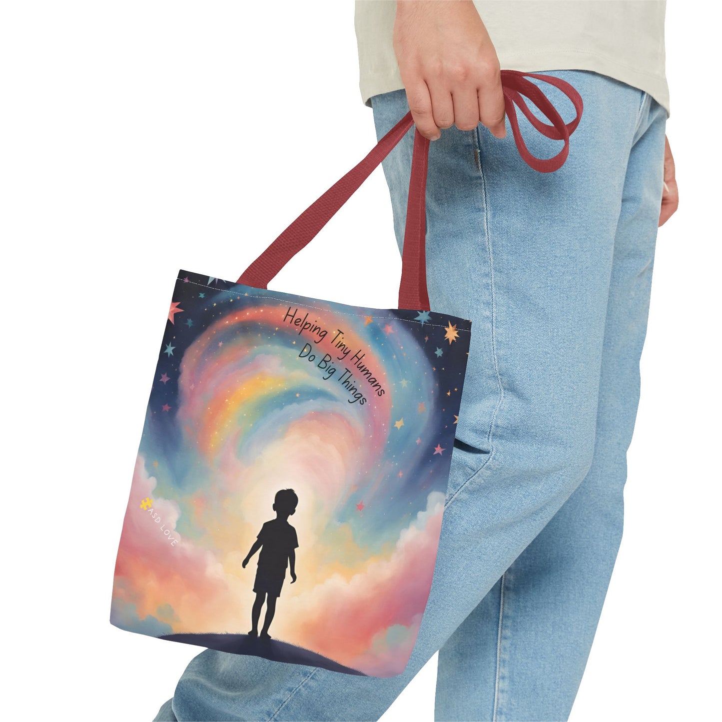 Helping Tiny Humans Do Big Things Tote - Inspiring Kids to Reach for the Stars