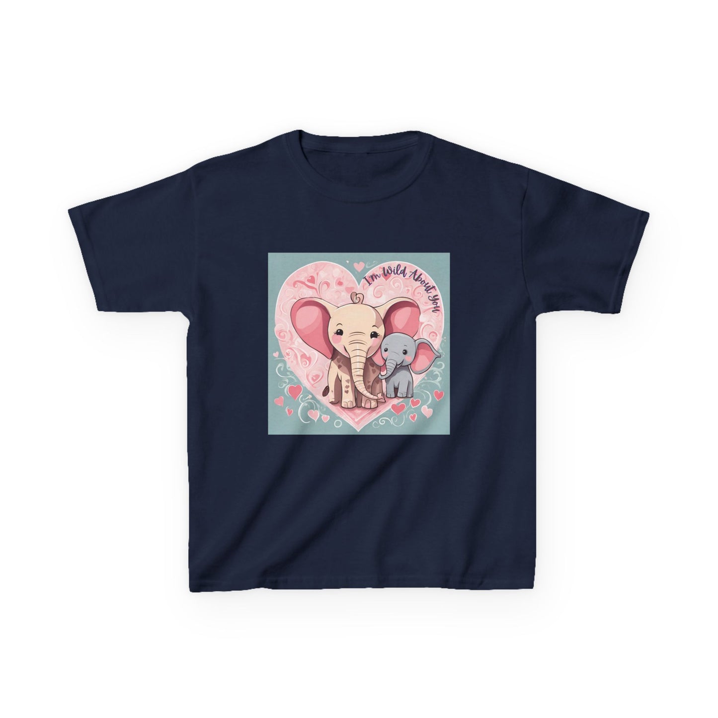 I'm Wild About You - Elephant Duo Valentine's Kids Tee