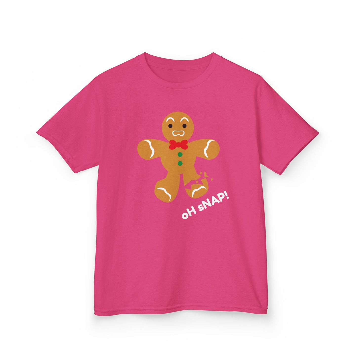 Oh Snap! Broken Gingerbread boy Kids Tee - Funny Holiday Shirt for Christmas and Gingerbread Fans