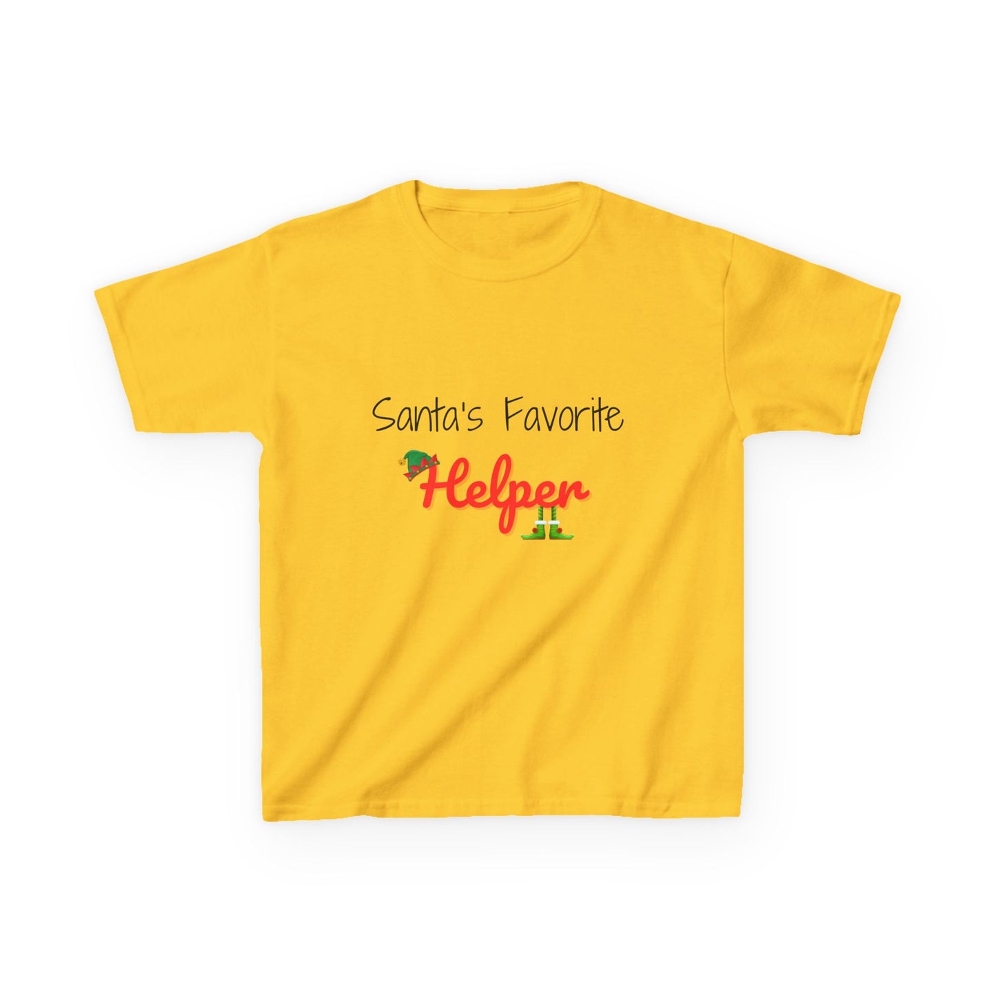 Santa's Favorite Helper Kids Tee - Cute Christmas Shirt for Boys and Girls