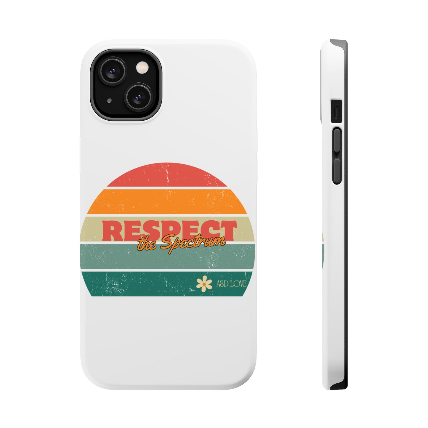 Vintage Rainbow: Respect the Spectrum - ASD Awareness Phone Case