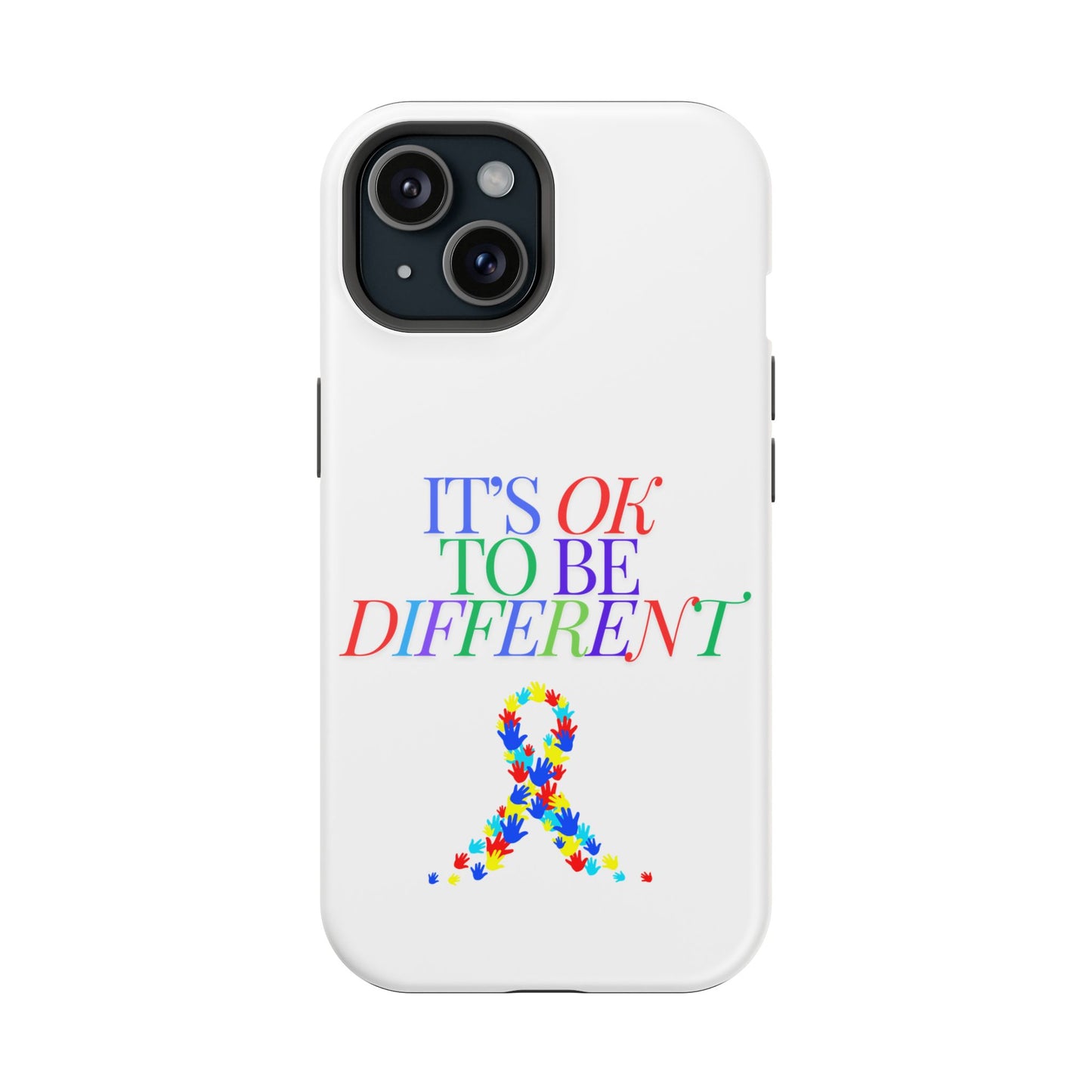 Autism Support Ribbon: It's Okay to Be Different - ASD Awareness Phone Case