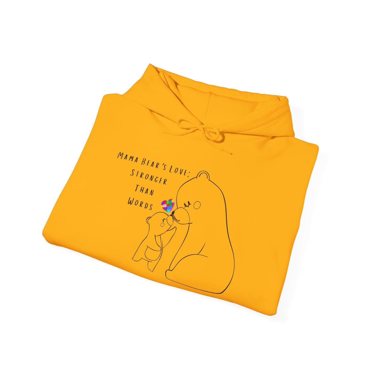 Stronger Than Words - Mama Bear's Love Hoodie - Autism Awareness Hoodie