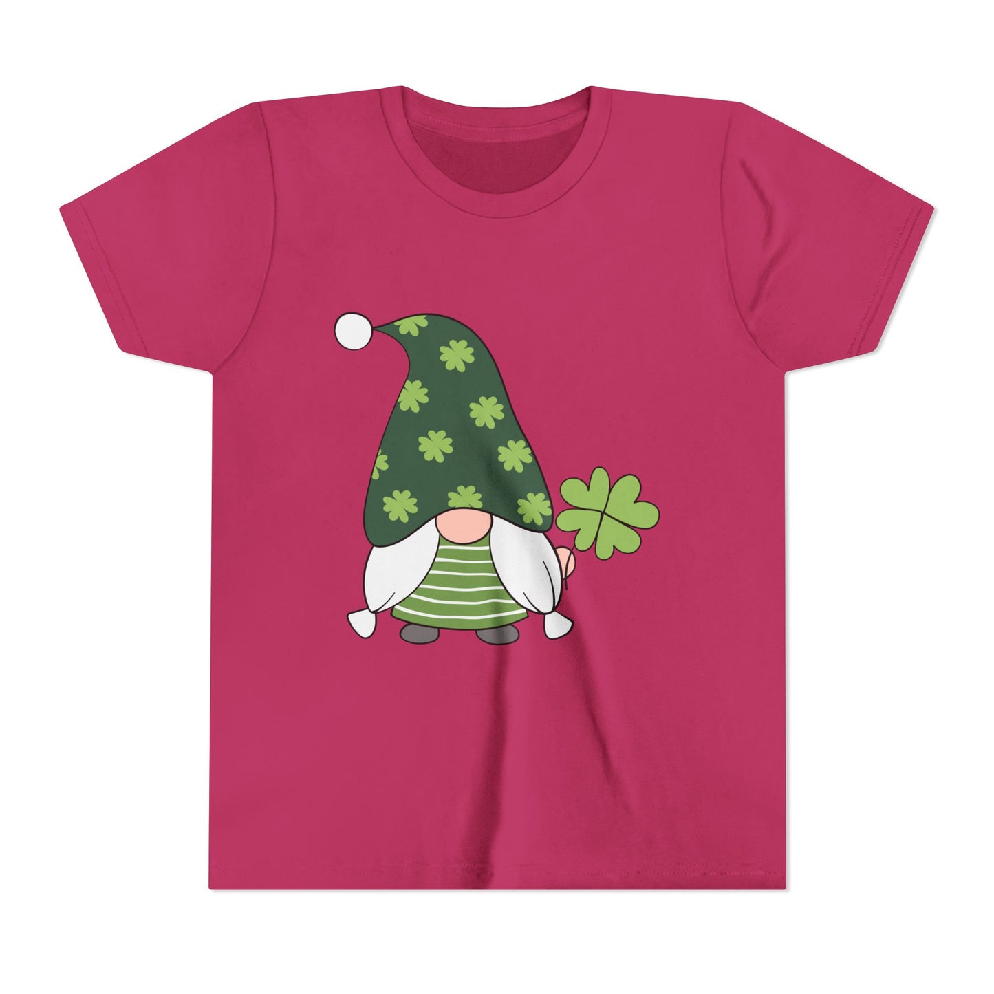 Shamrock Gnome Youth Tee | St. Patrick's Day Clover Kids Shirt
