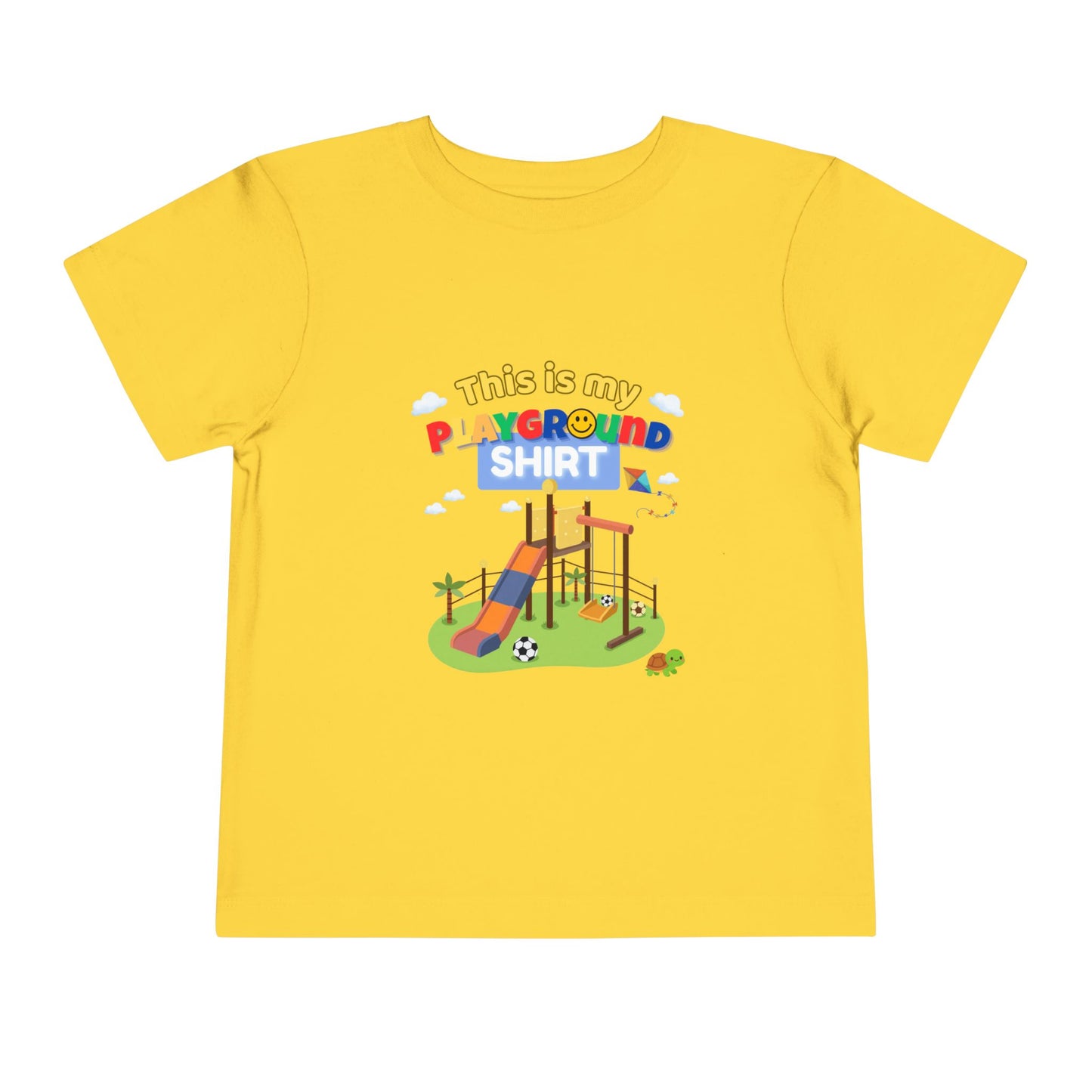 Playground Illustration Toddler Tee | Kids Slide Park Shirt