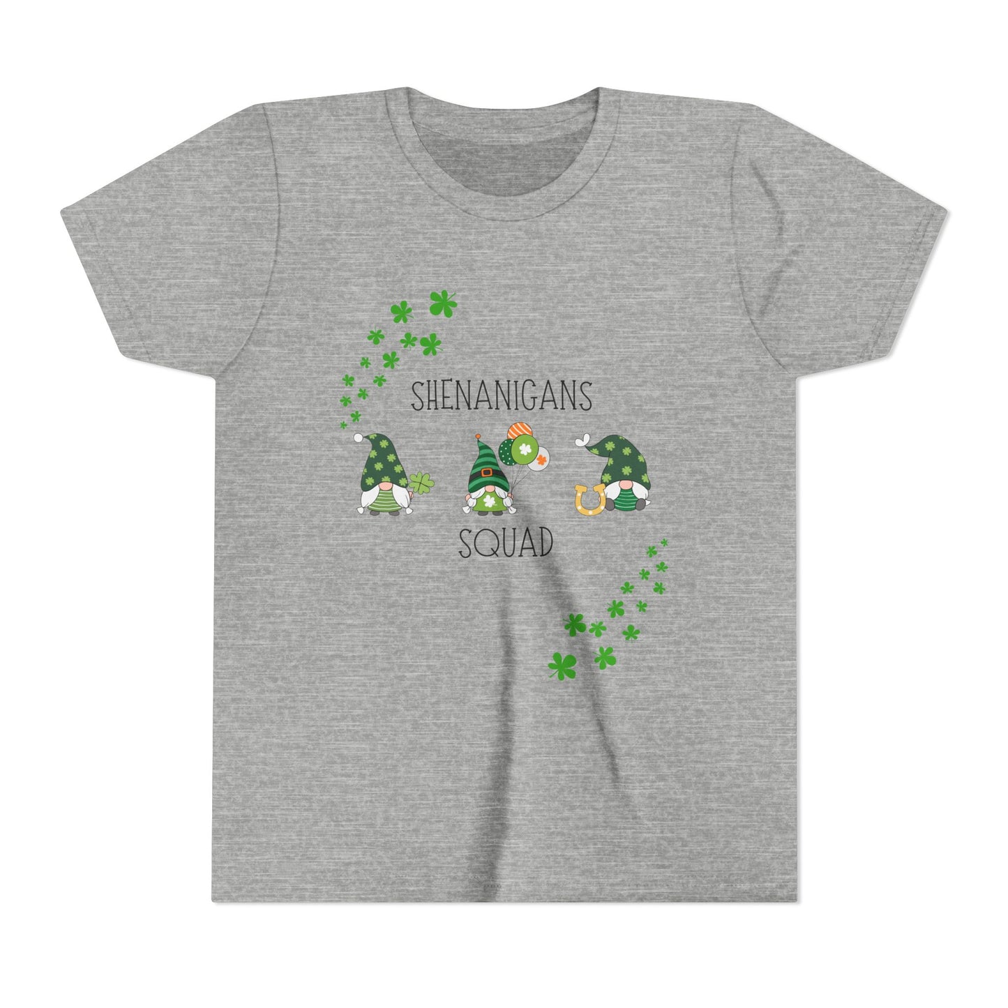 Shenanigans Squad Gnomes Youth Tee | St. Patrick's Day Shamrock Kids Shirt