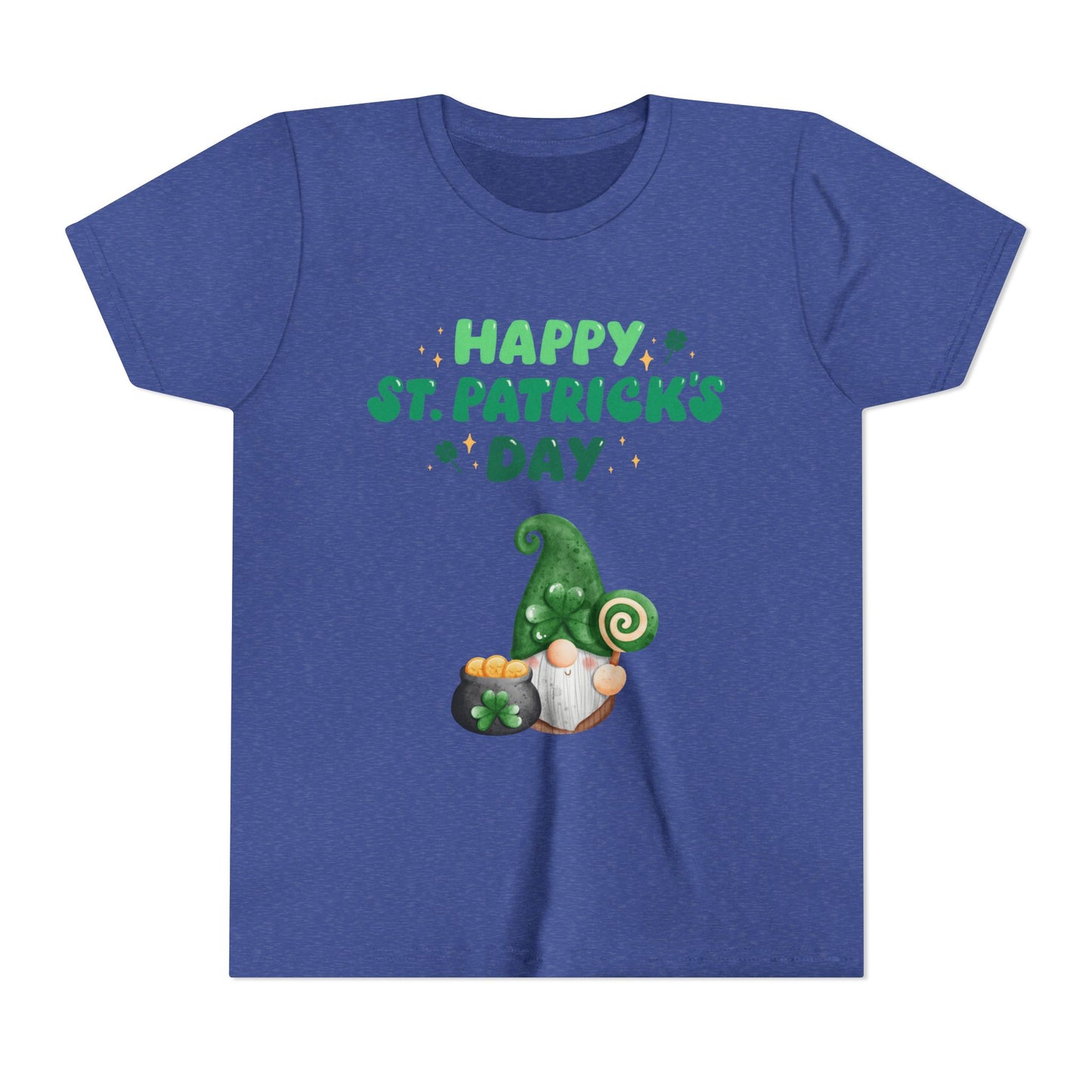 Happy St. Patrick's Day Gnome Youth Tee | Shamrock, Pot of Gold