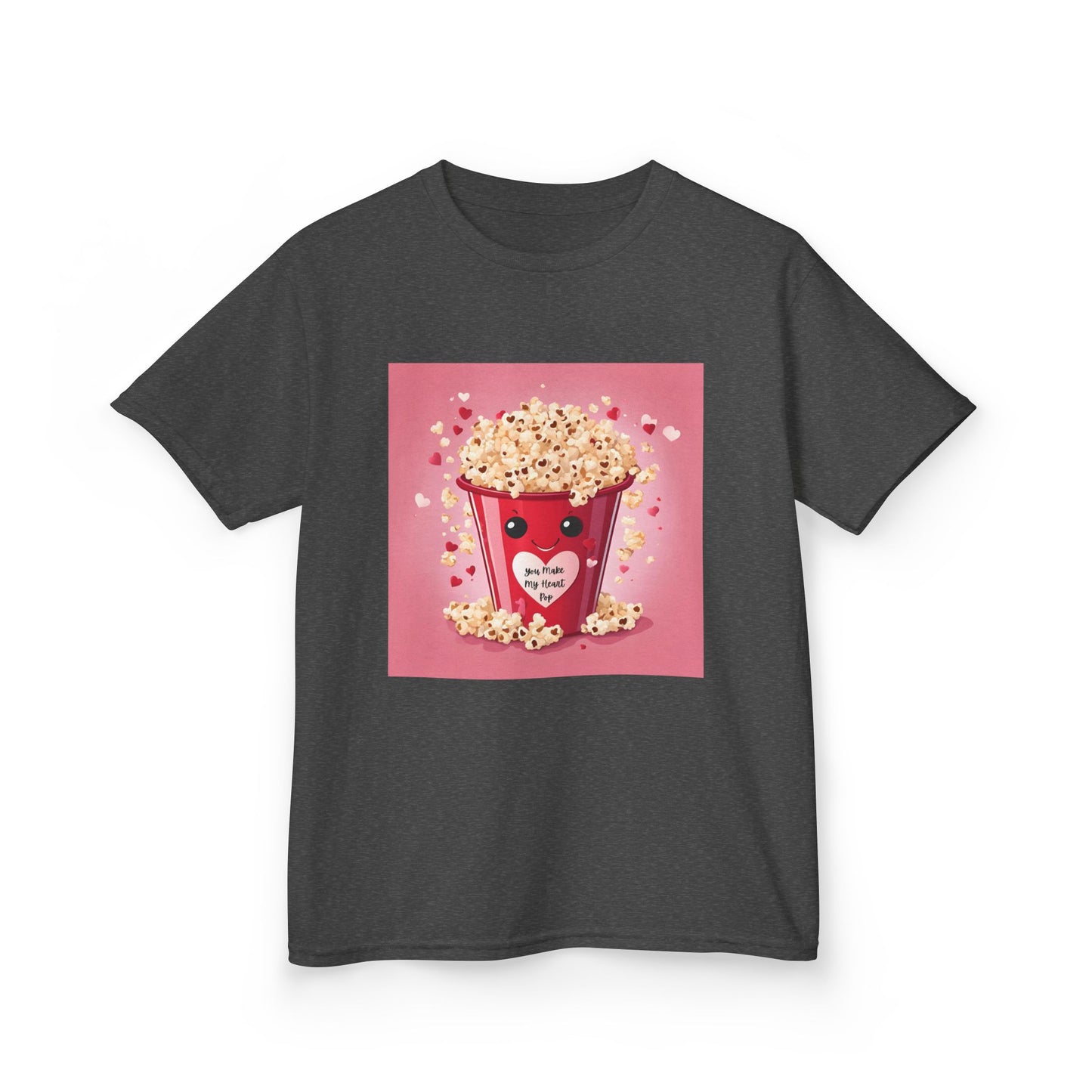 You Make My Heart Pop - Smiling Popcorn Valentine Kids Tee
