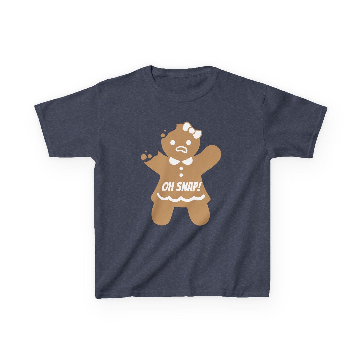 Oh Snap! Broken Gingerbread Girl, Kids Tee - Funny Holiday Shirt for Christmas and Gingerbread lovers