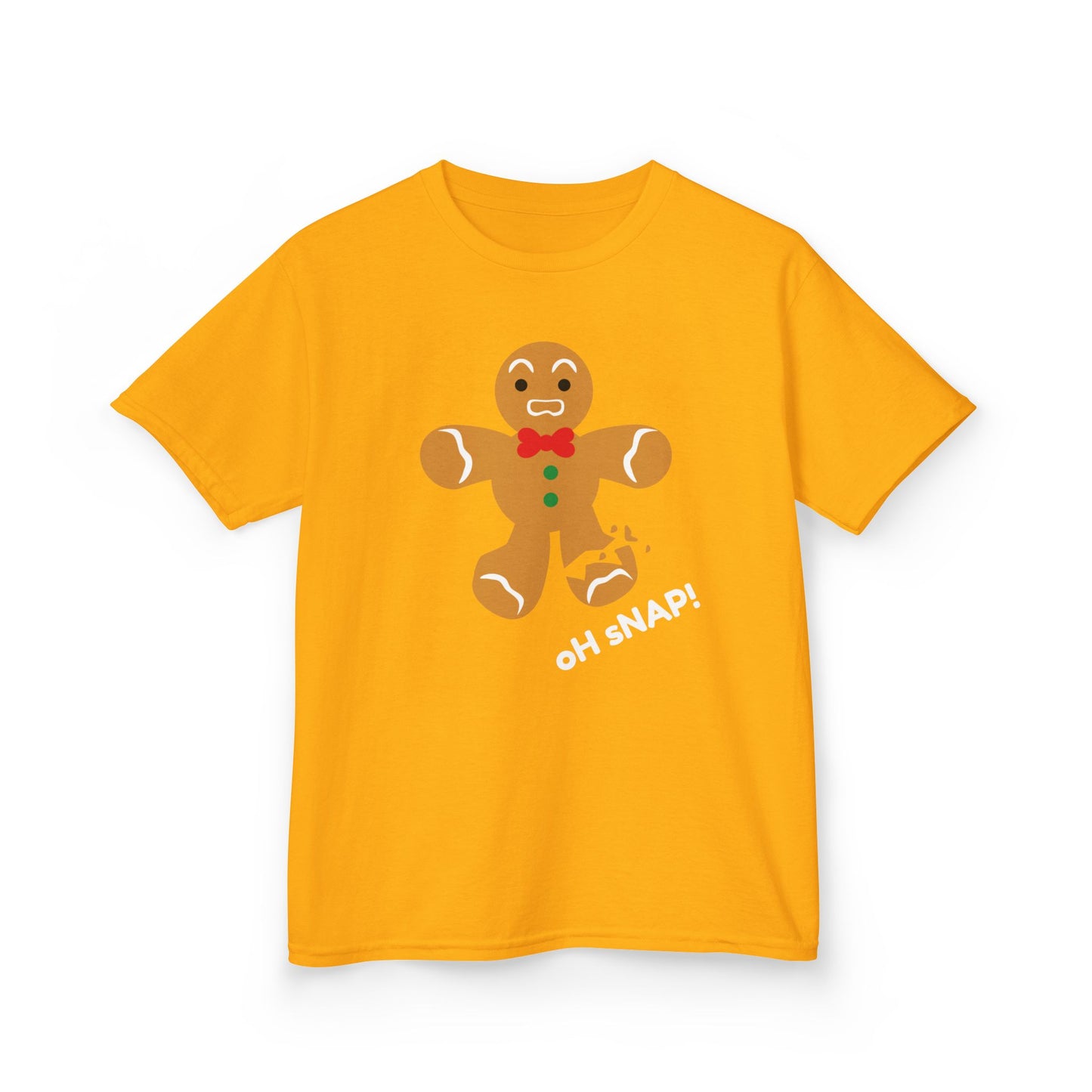 Oh Snap! Broken Gingerbread boy Kids Tee - Funny Holiday Shirt for Christmas and Gingerbread Fans