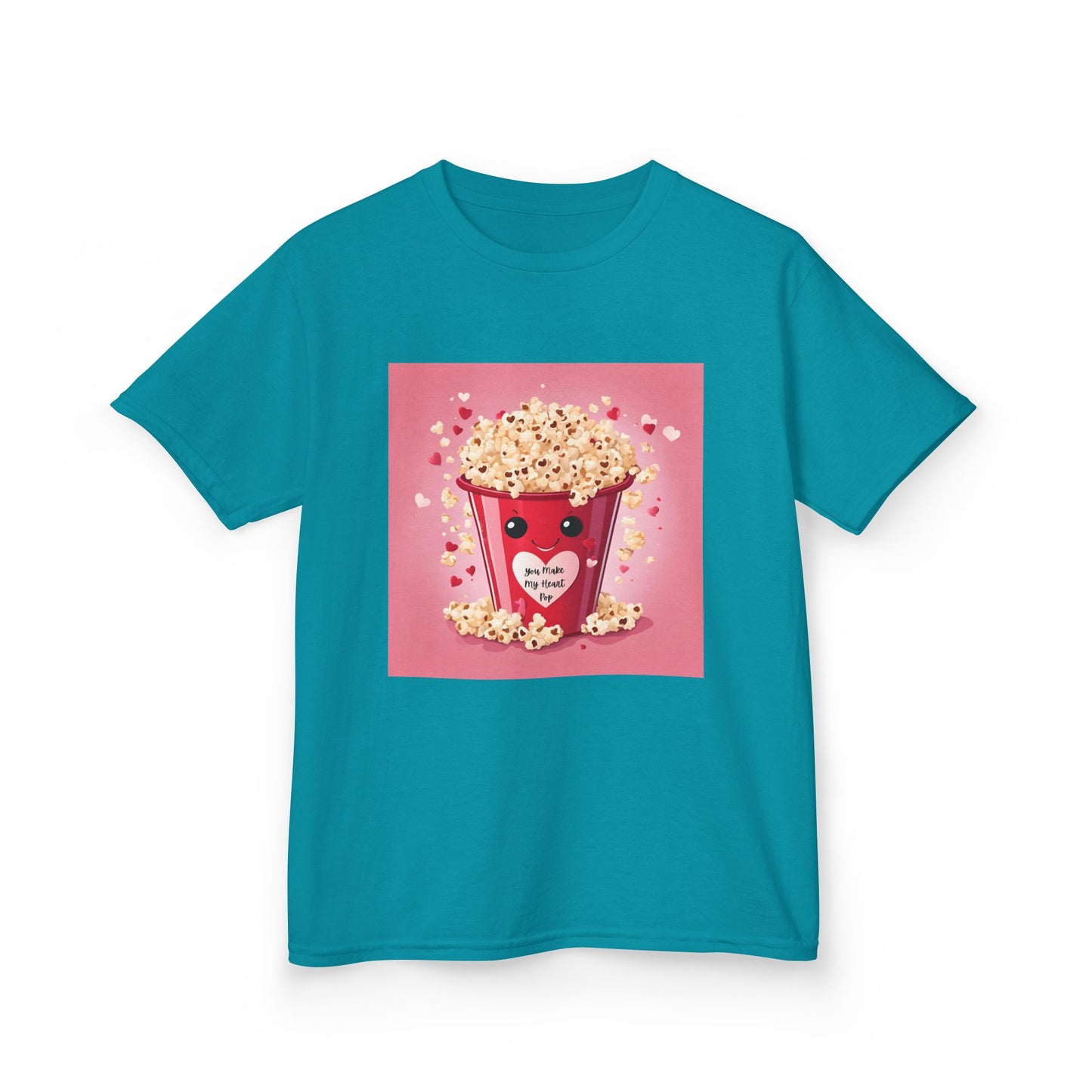 You Make My Heart Pop - Smiling Popcorn Valentine Kids Tee