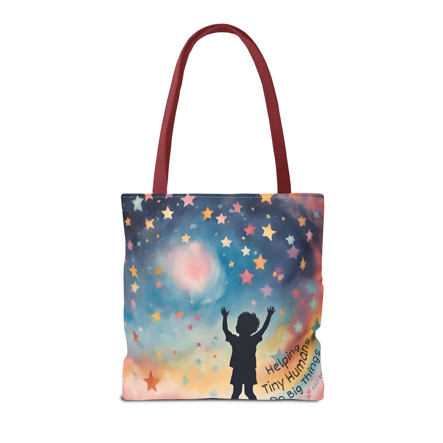 Helping Tiny Humans Do Big Things Tote - Inspiring Kids to Reach for the Stars