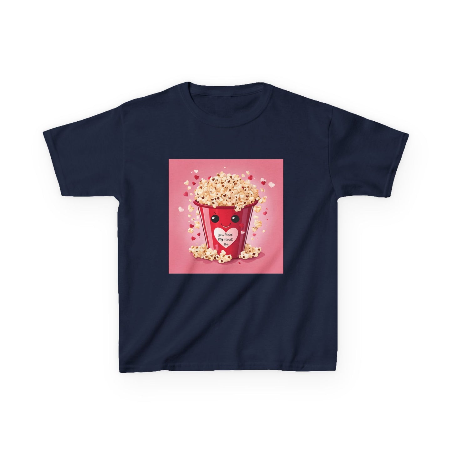 You Make My Heart Pop - Smiling Popcorn Valentine Kids Tee
