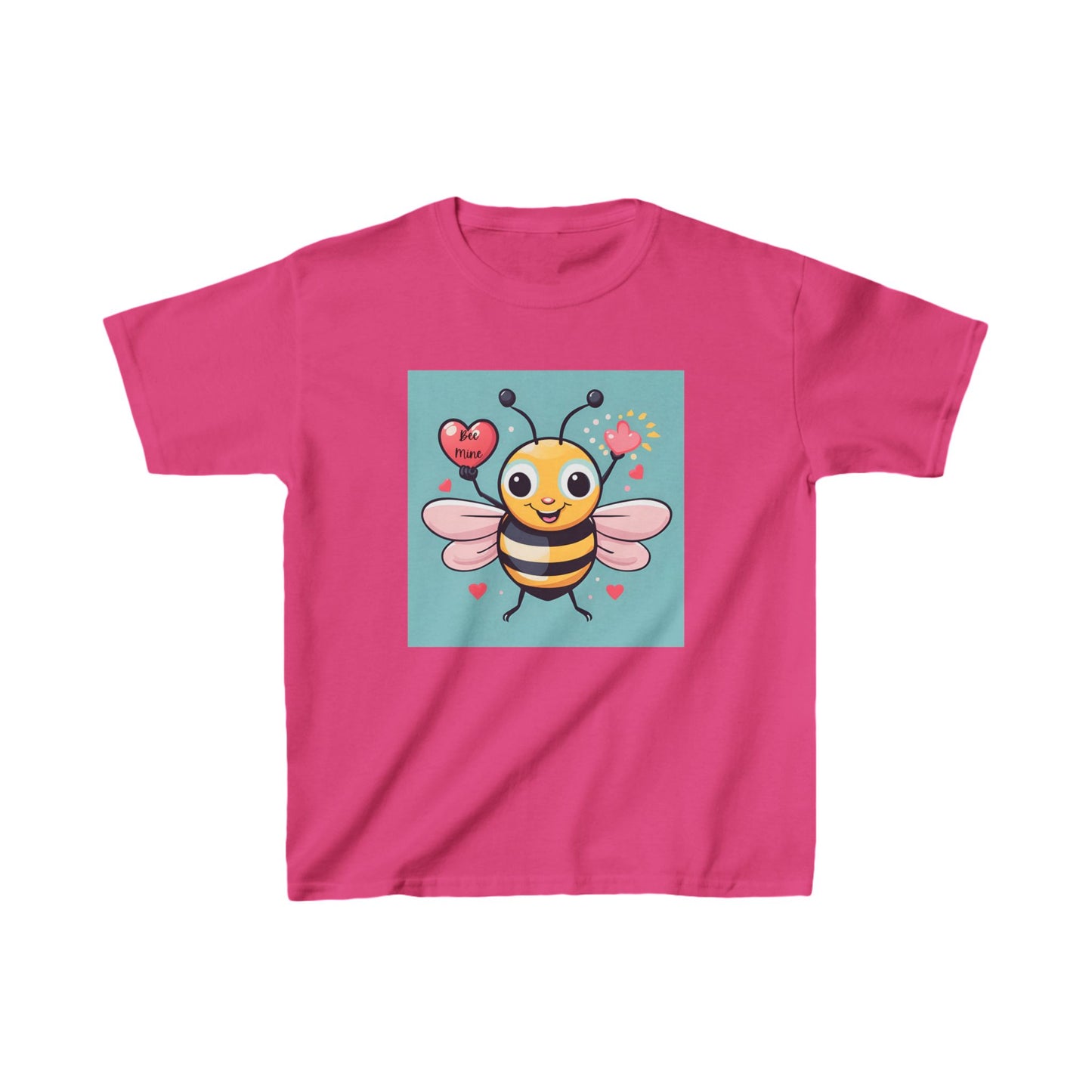 Bee Mine - Heart LIfting Bumble Bee Valentine's Kids Tee