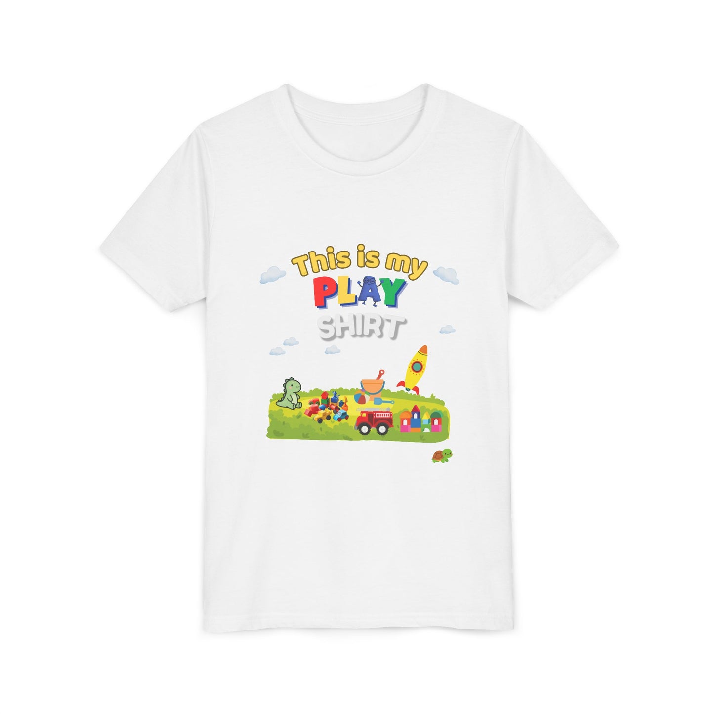 This is My Play Shirt Youth Tee | Toy Rocket, Blocks, Truck Kids Shirt