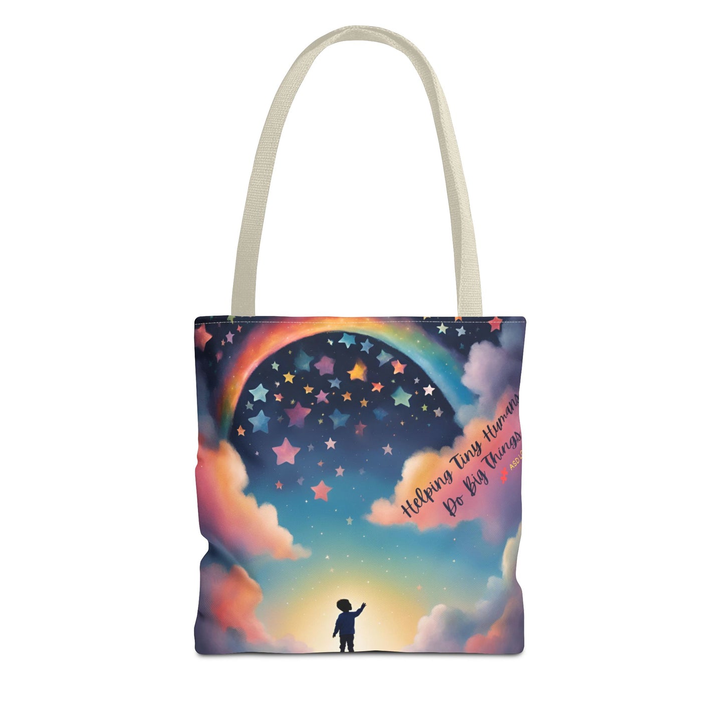 Helping Tiny Humans Do Big Things Tote - Inspiring Kids to Reach for the Stars