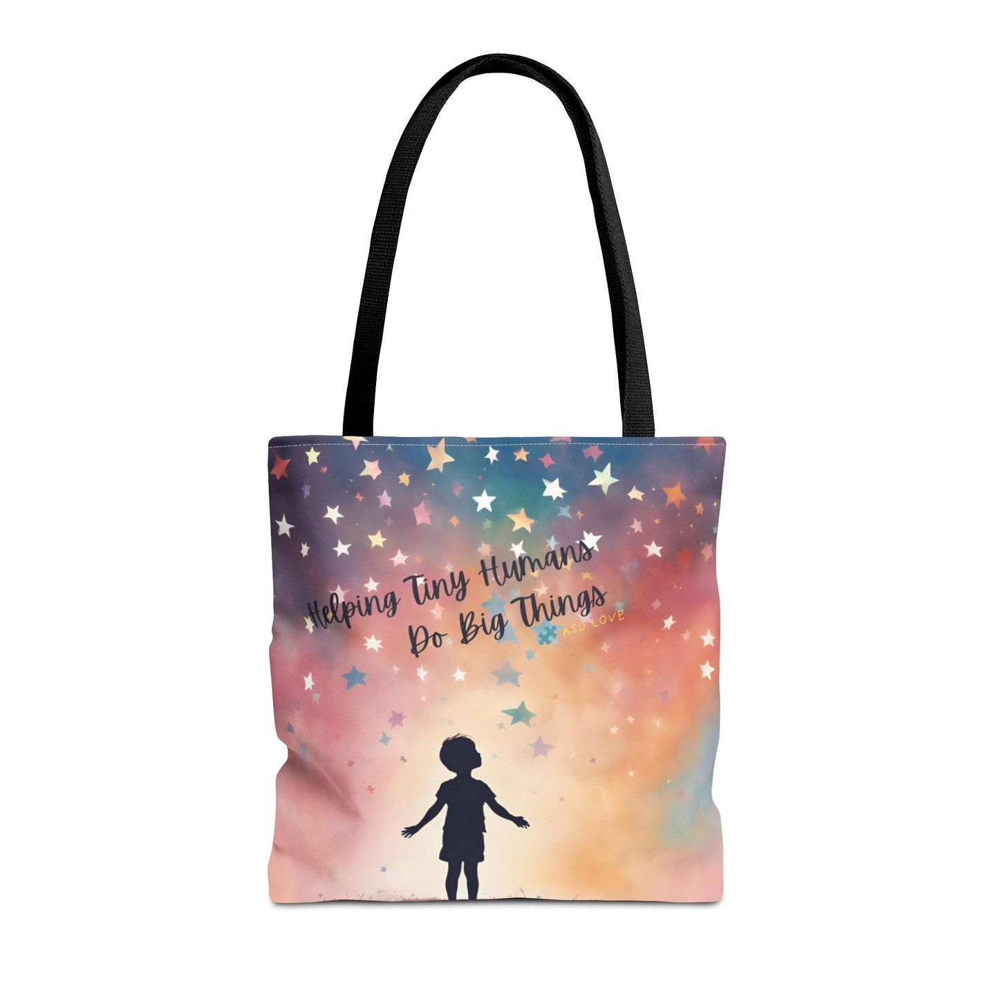 Helping Tiny Humans Do Big Things Tote - Inspiring Kids to Reach for the Stars