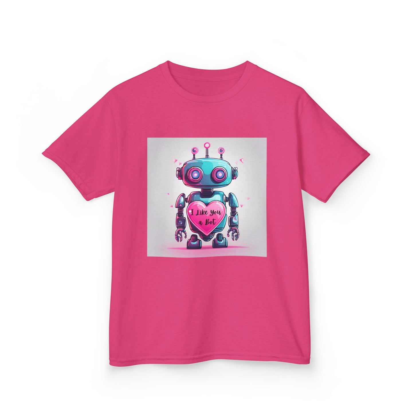 I Like You a Bot - Blue Robot Valentine's Kids Tee