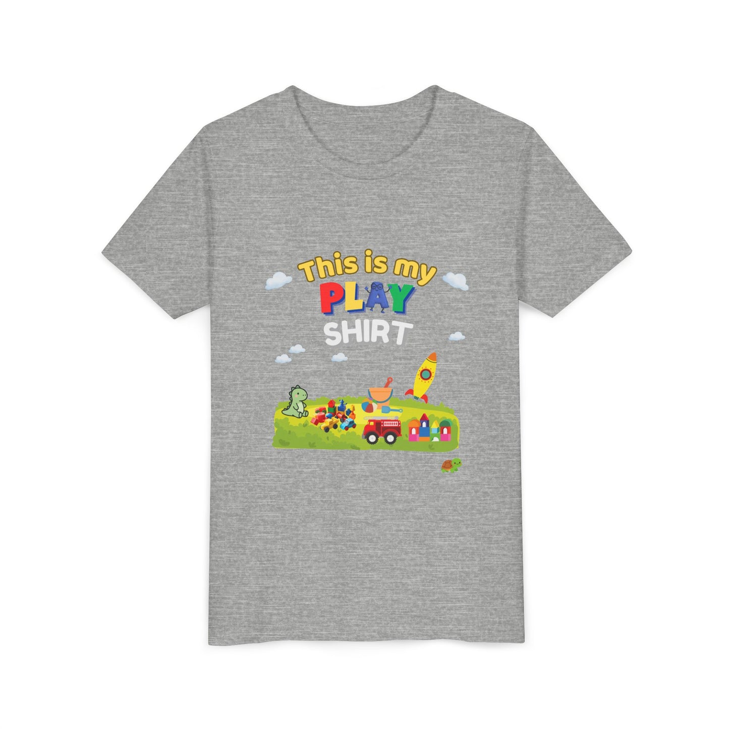 This is My Play Shirt Youth Tee | Toy Rocket, Blocks, Truck Kids Shirt
