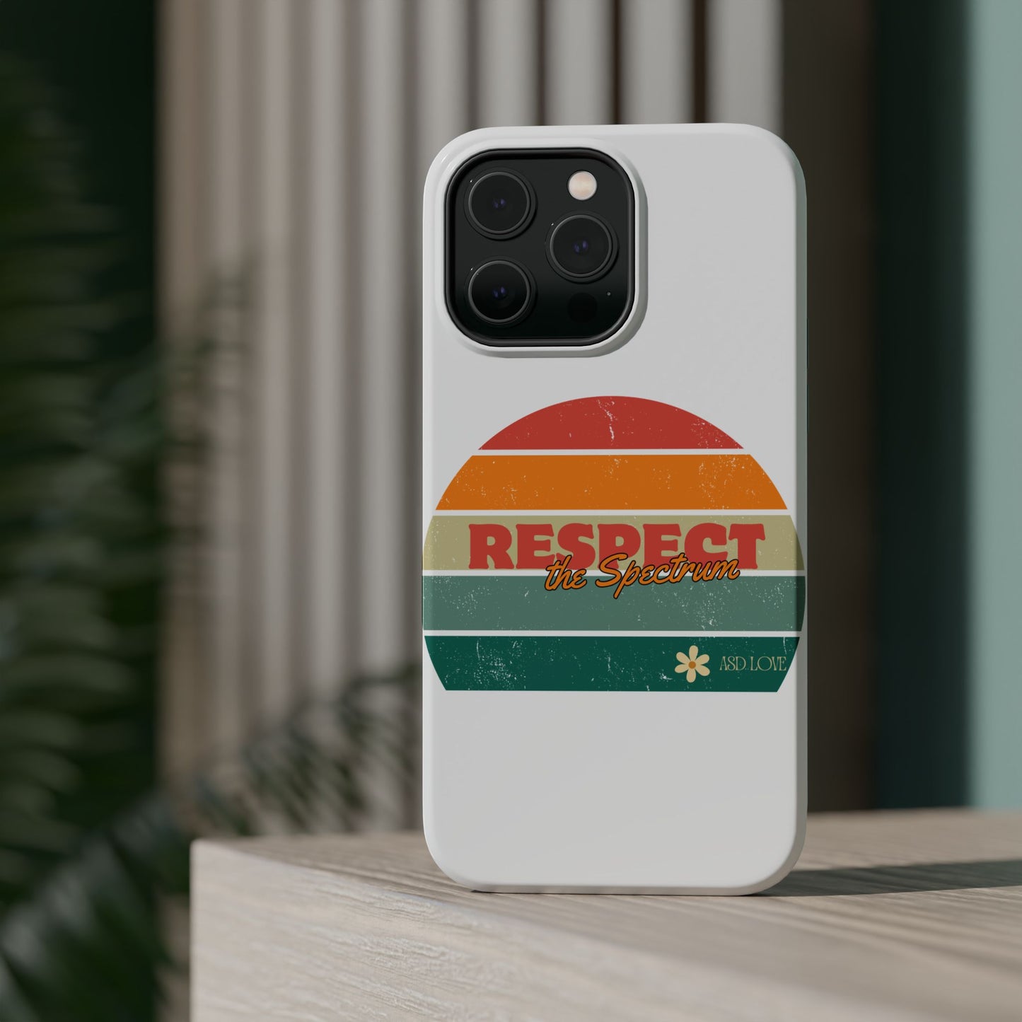 Vintage Rainbow: Respect the Spectrum - ASD Awareness Phone Case