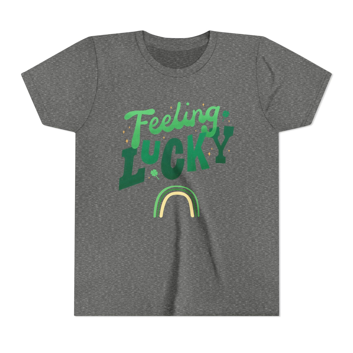 Feeling Lucky rainbow Youth Tee | St. Patrick's Day kids shirt